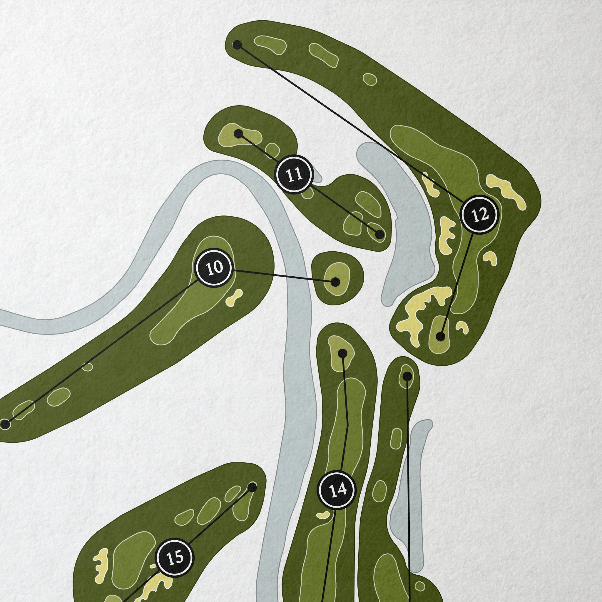 Shale Creek Golf Club | Golf Course Print | Close Up