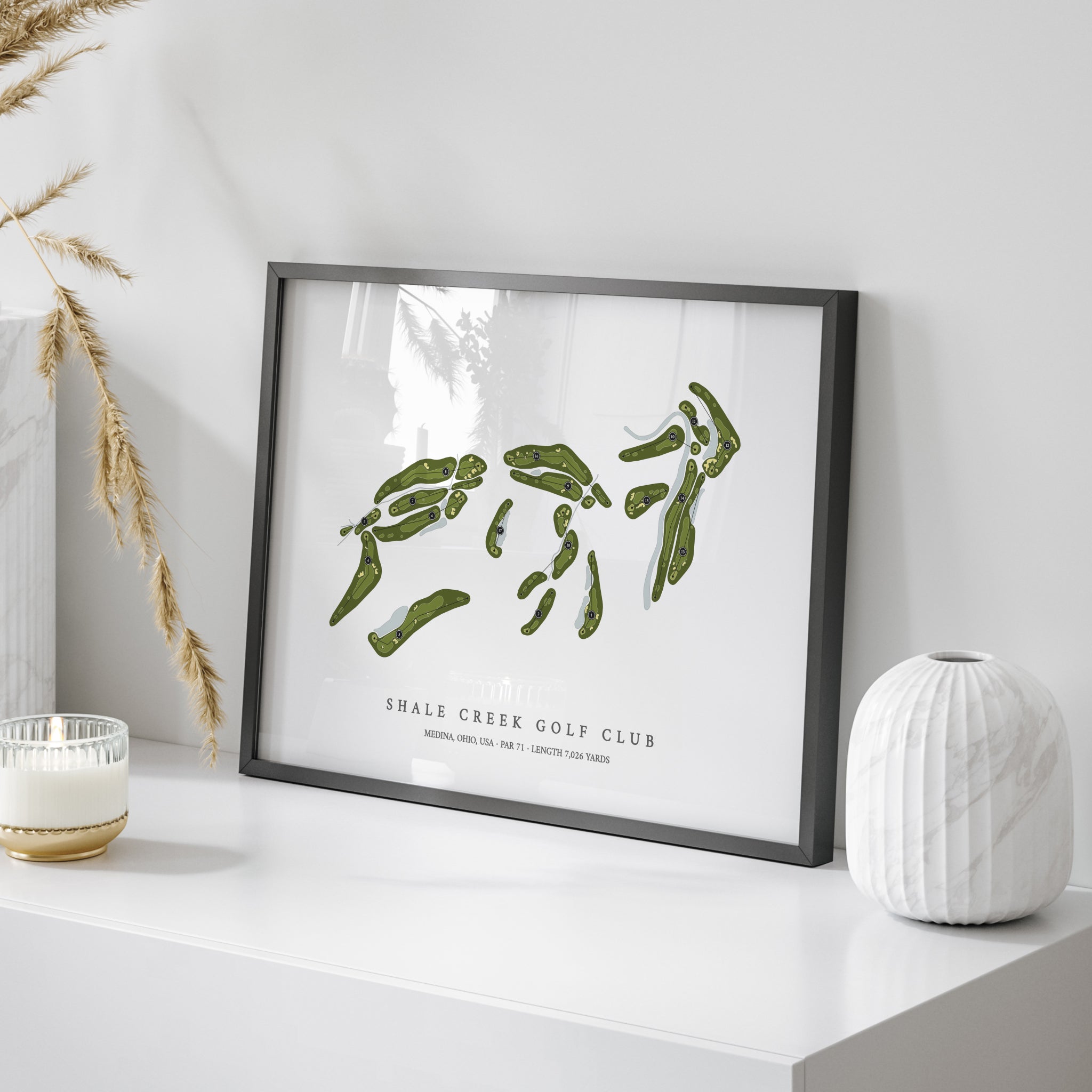 Shale Creek Golf Club | Golf Course Print | On Table