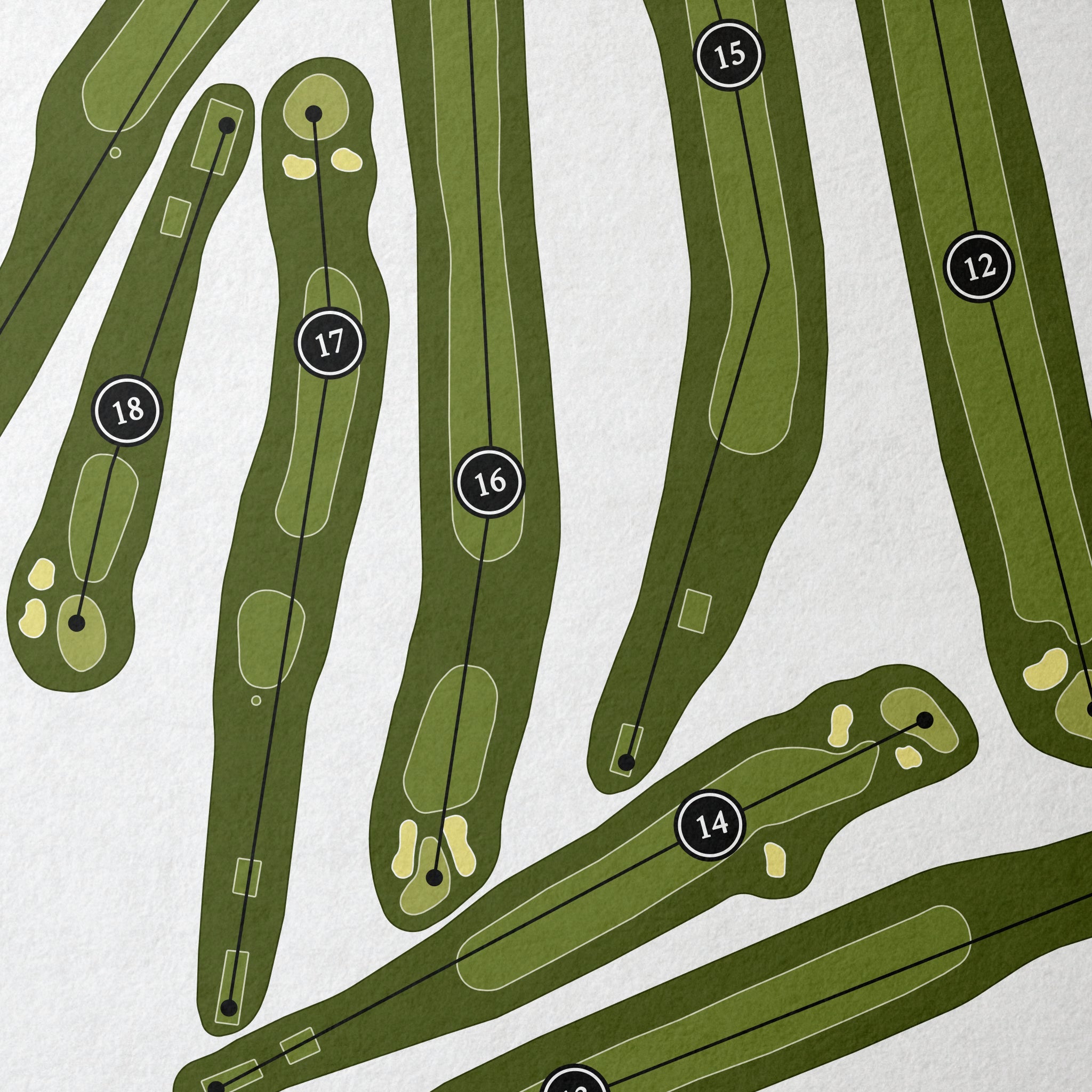 Shawnee Country Club | Golf Course Print | Close Up 