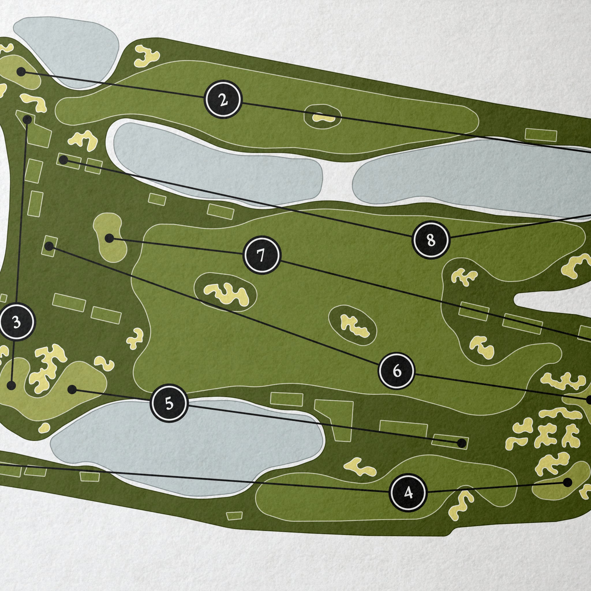 Shell Bay Club | Golf Course Map | Close Up 