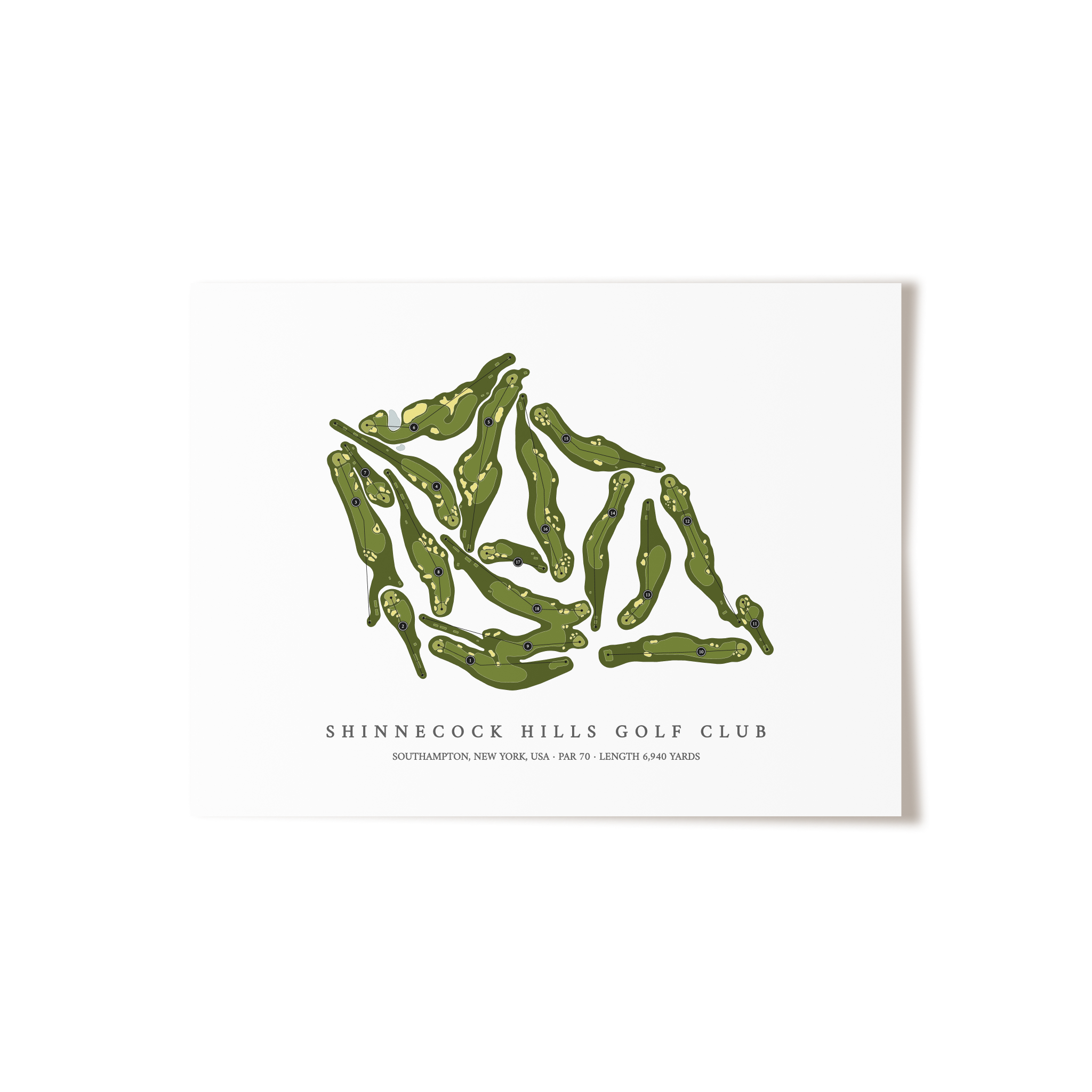 Shinnecock Hills Golf Club  | Golf Course Print | Unframed 