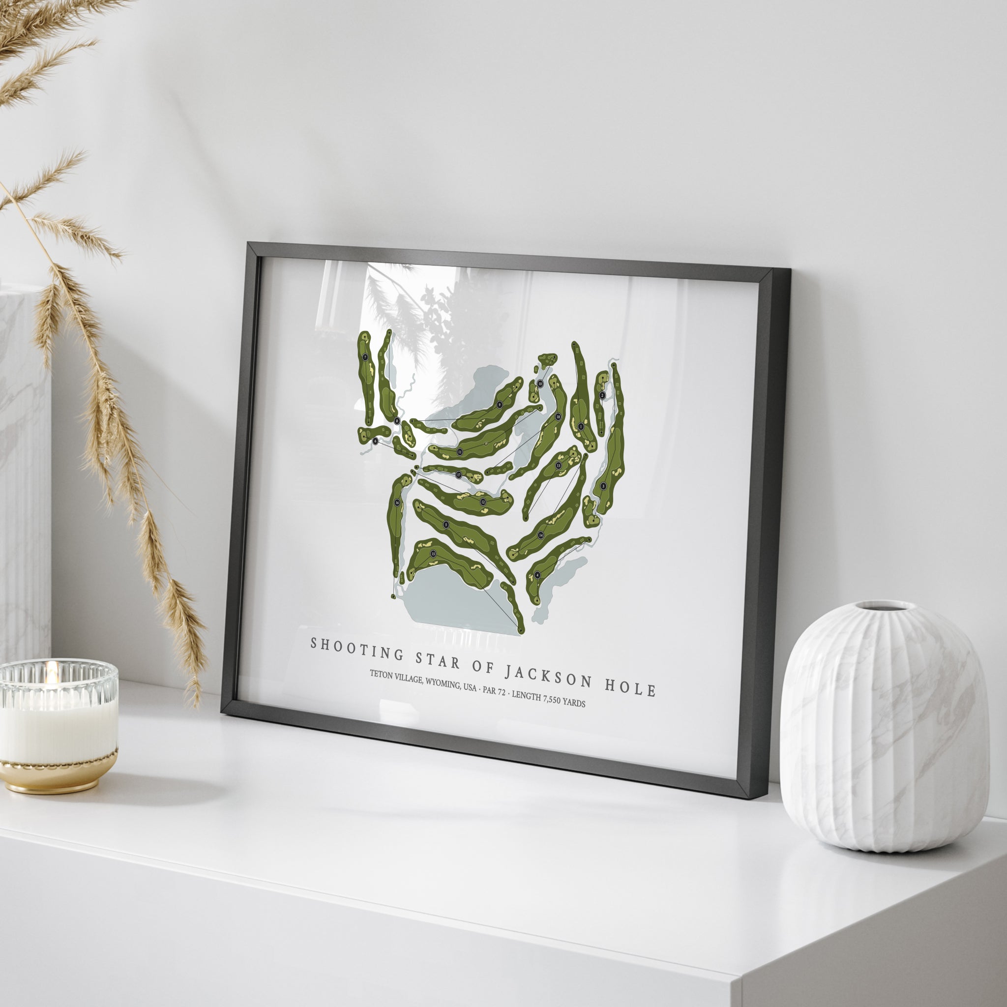 Shooting Star of Jackson Hole | Golf Course Map | On Table 