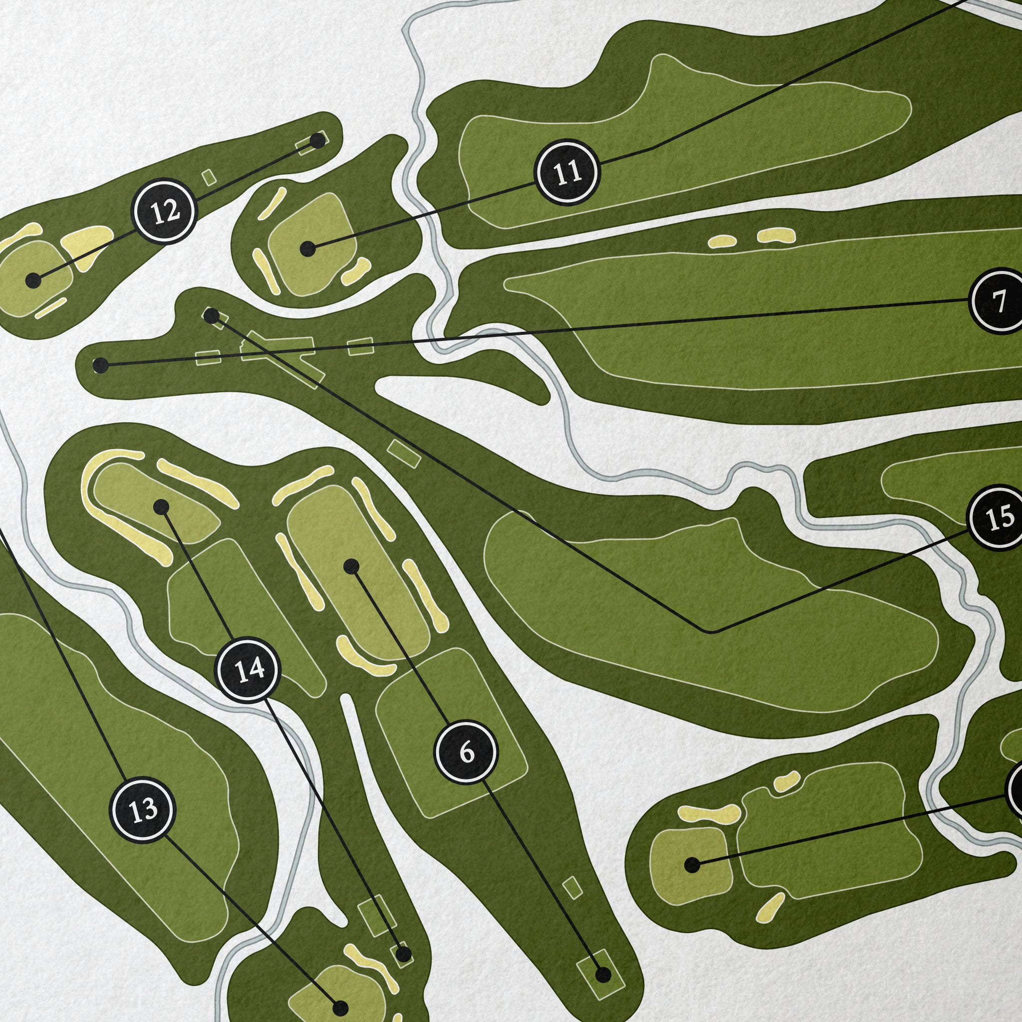 Shoreacres | Golf Course Print | Close Up