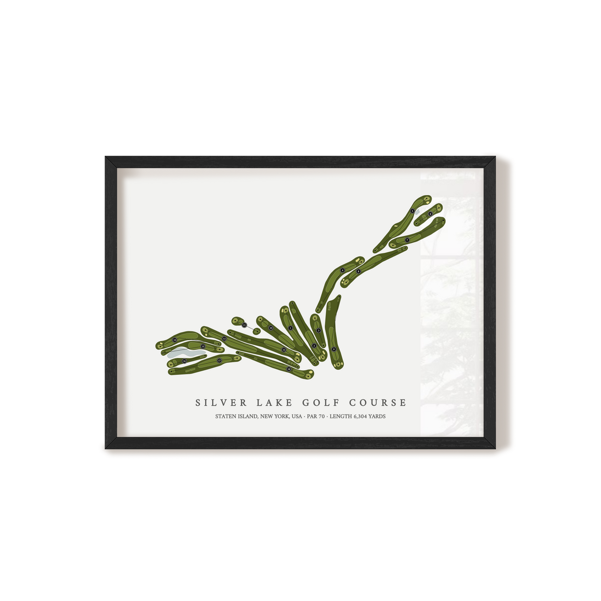Silver Lake Golf Course | Golf Course Map | Black Frame