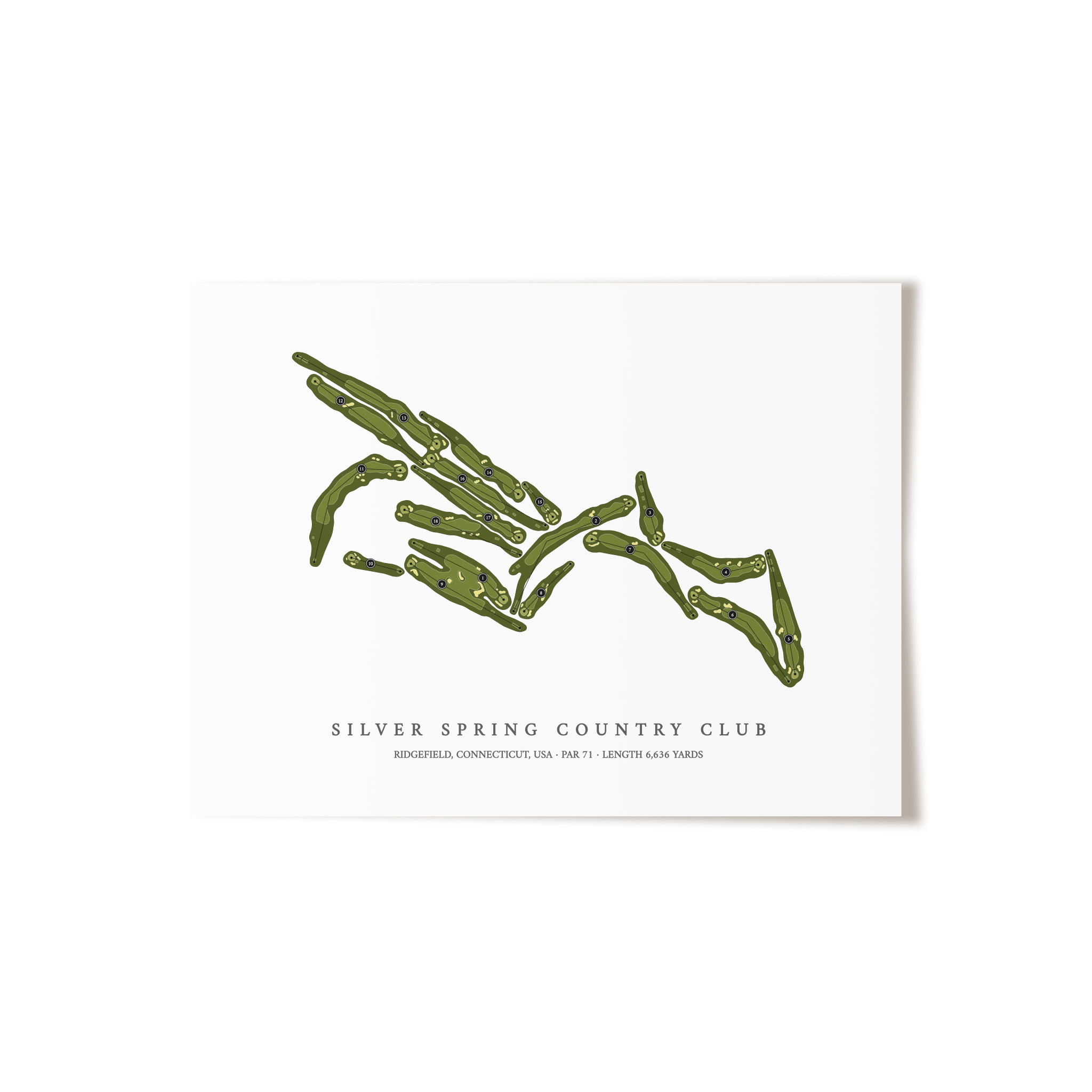 Silver Spring Country Club  | Golf Course Print | Unframed 