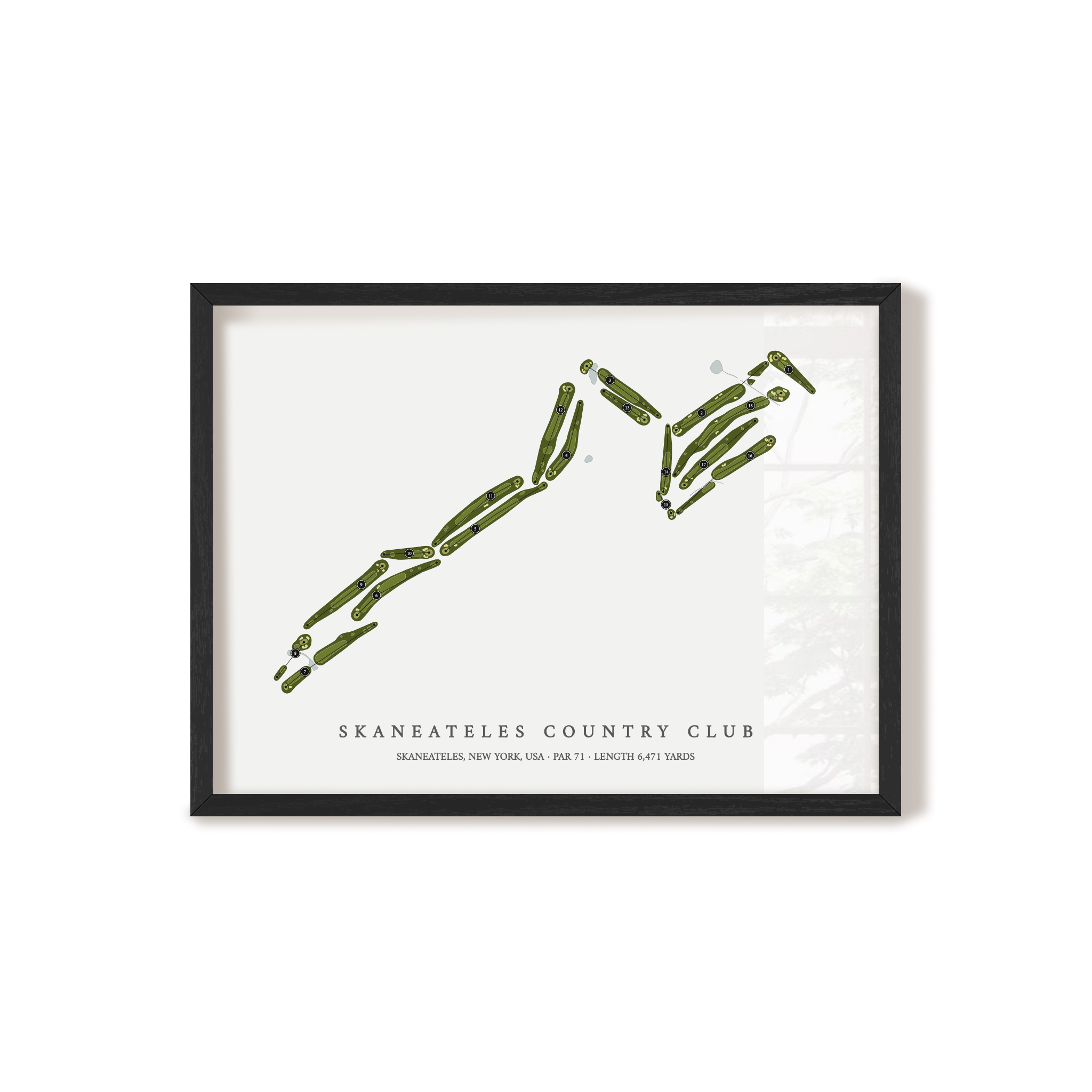 Skaneateles Country Club | Golf Course Map | Black Frame 