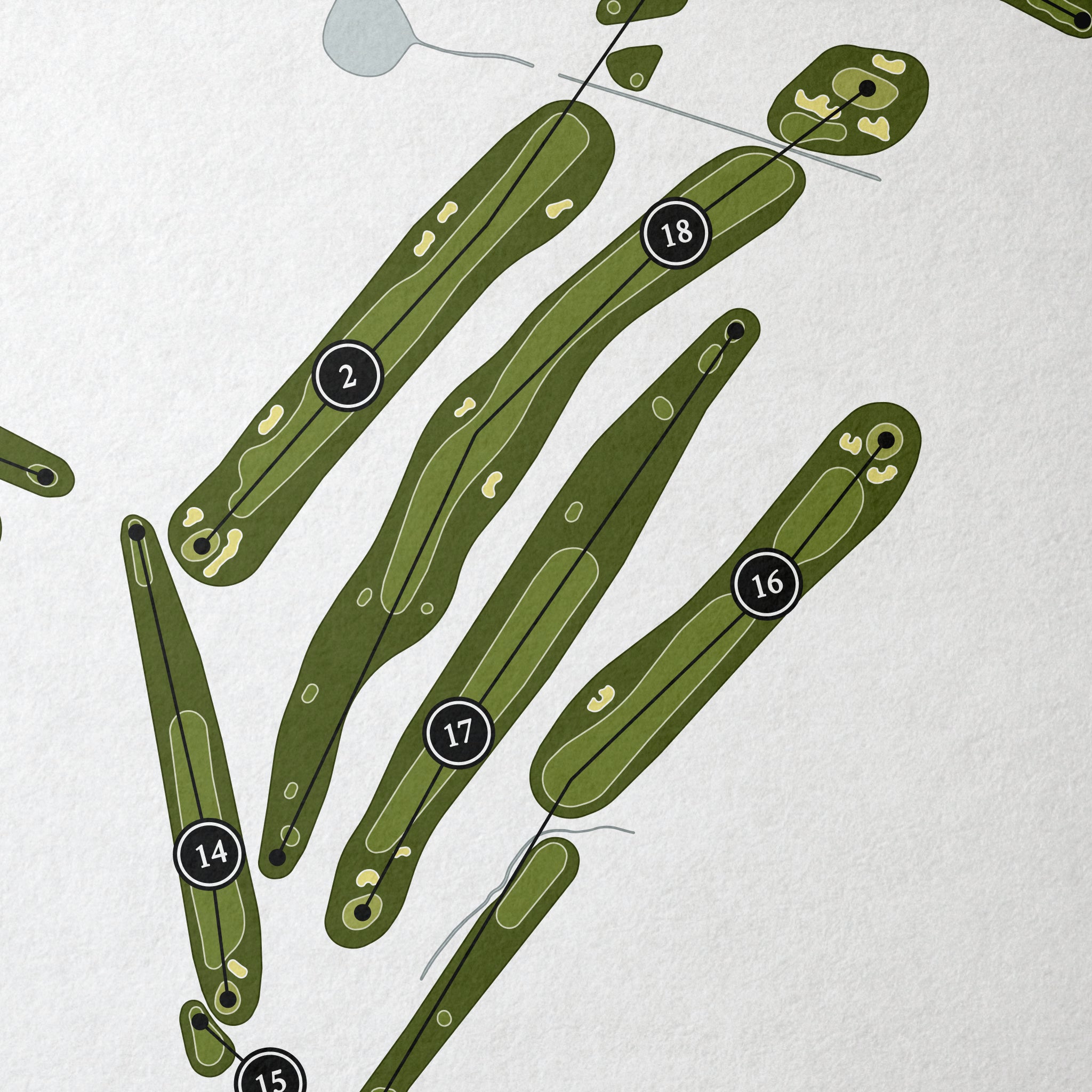 Skaneateles Country Club | Golf Course Map | Close Up 