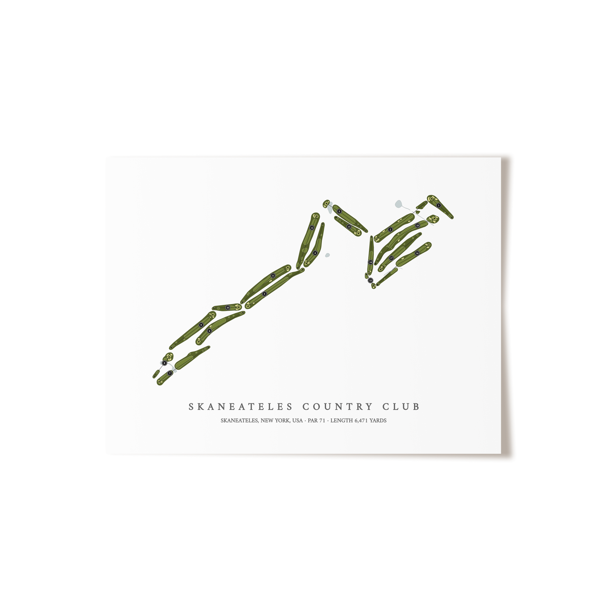 Skaneateles Country Club | Golf Course Map | Unframed 
