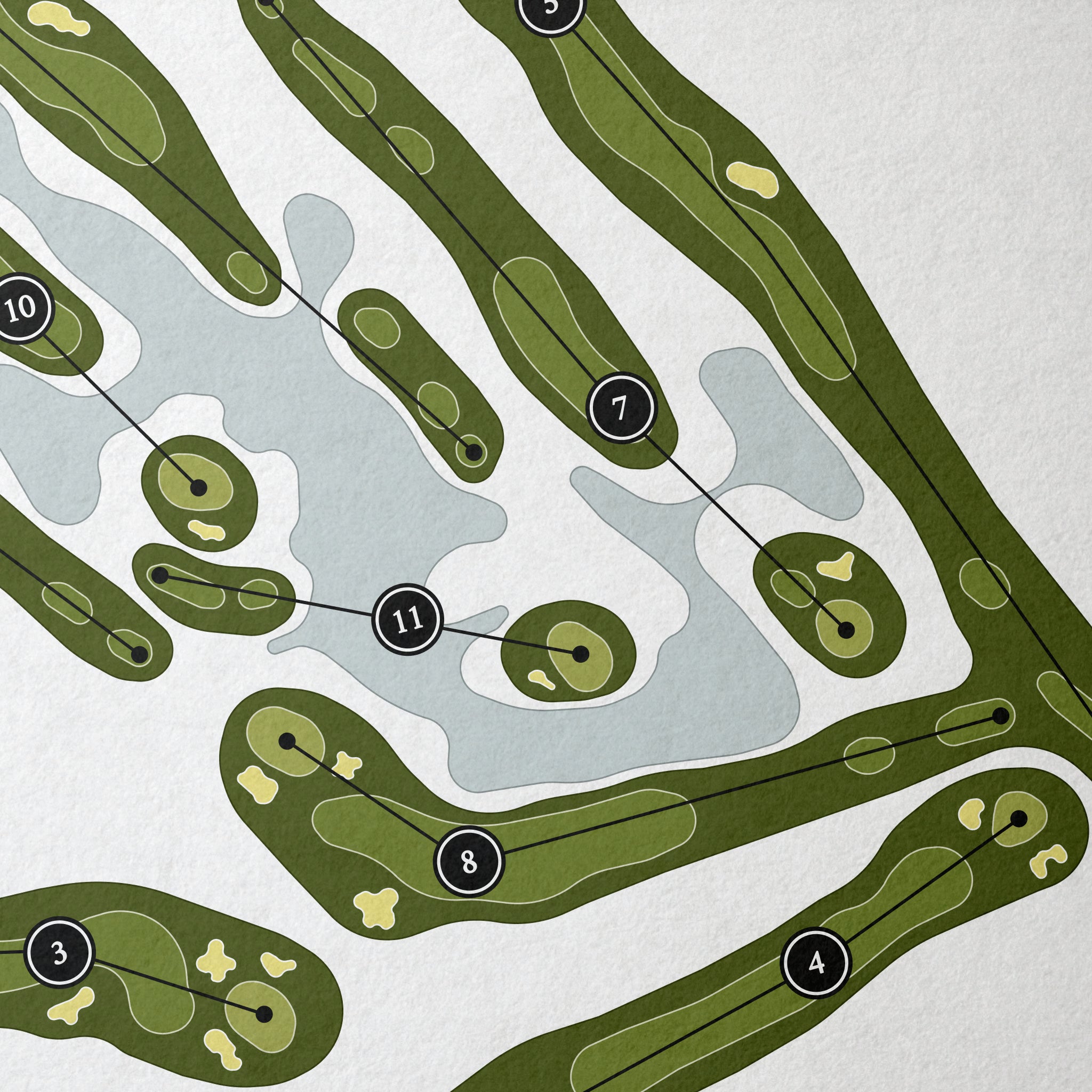 Sky Meadow Country Club | Golf Course Map | Close Up 