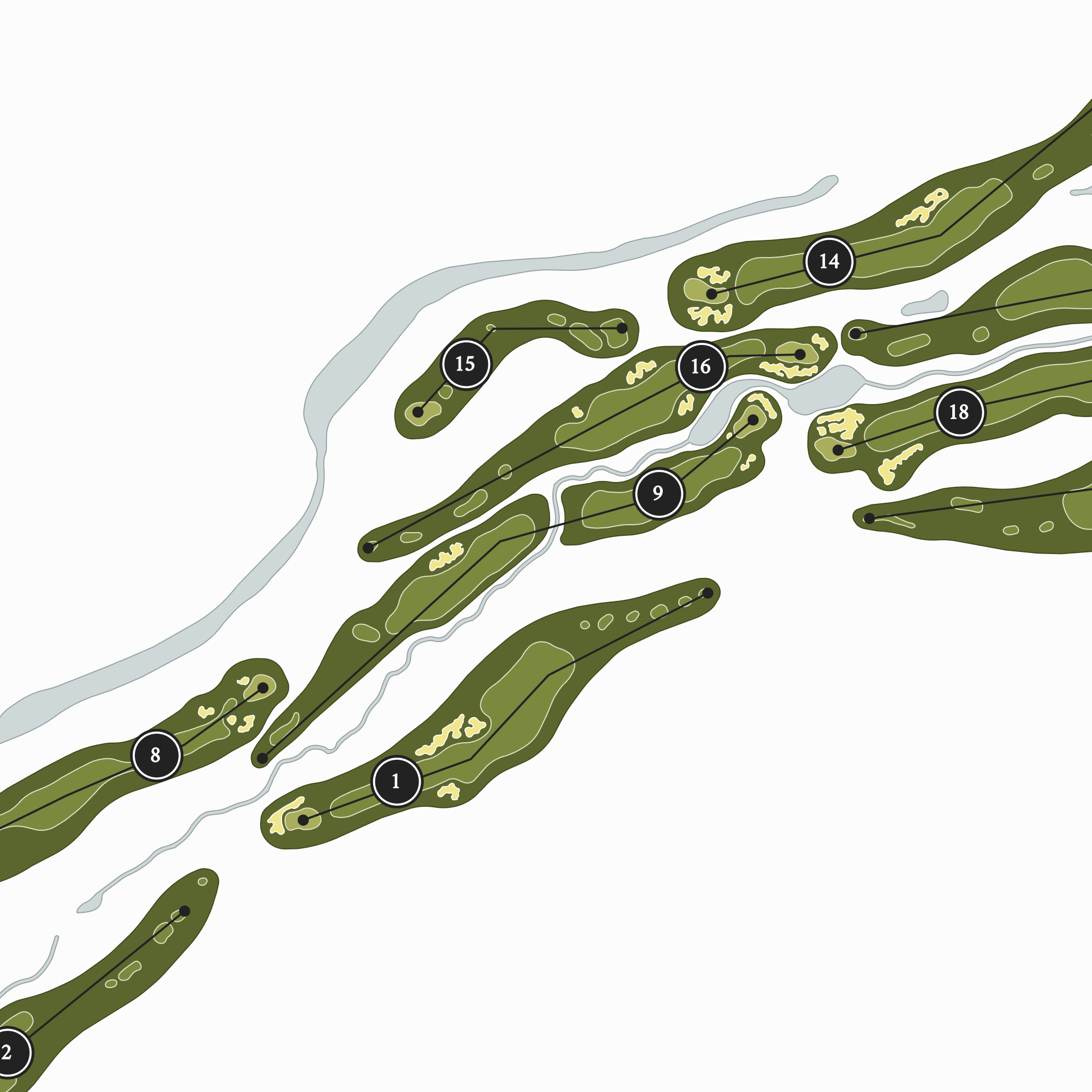 Snake River Golf Course | Golf Course Print | Close Up