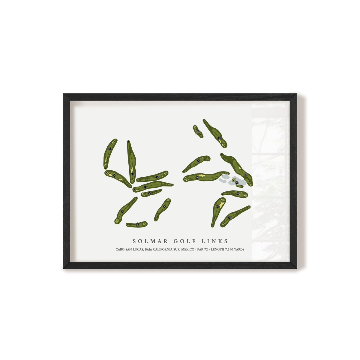 Solmar Golf Links | Golf Course Map | Black Frame 