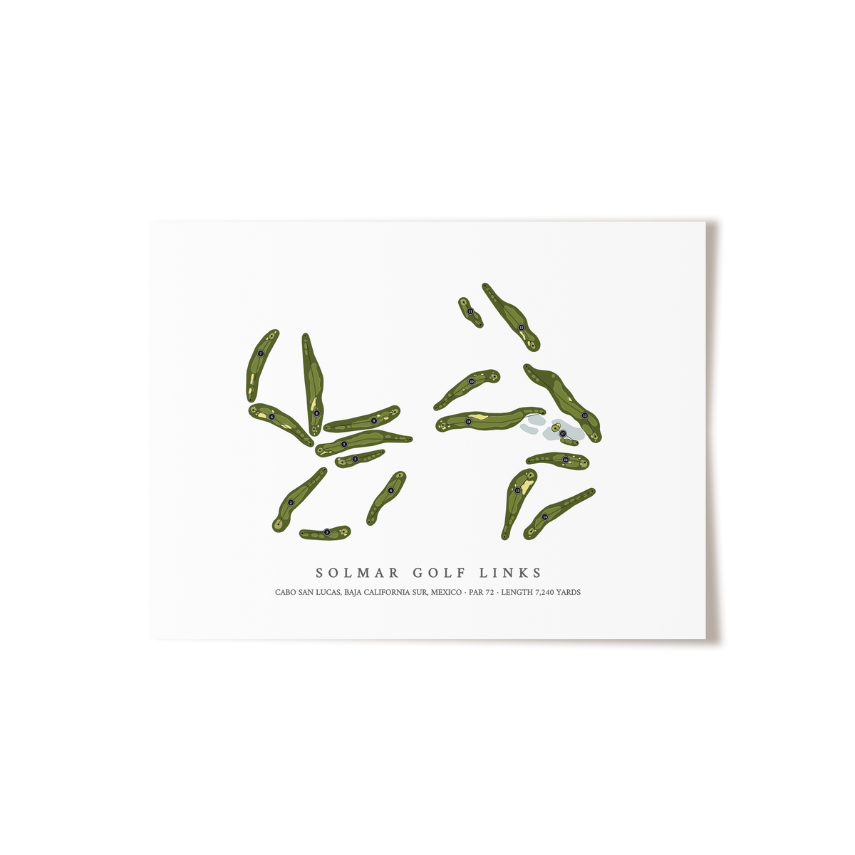 Solmar Golf Links | Golf Course Map | Unframed 