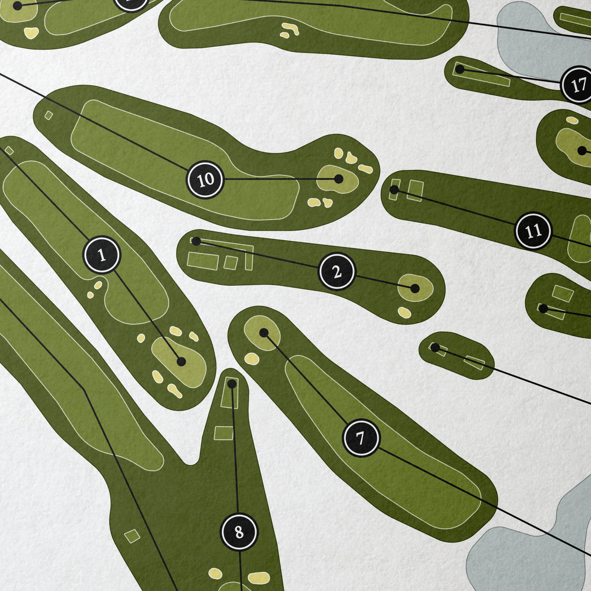 South Shore Country Club | Golf Course Map | Close Up 