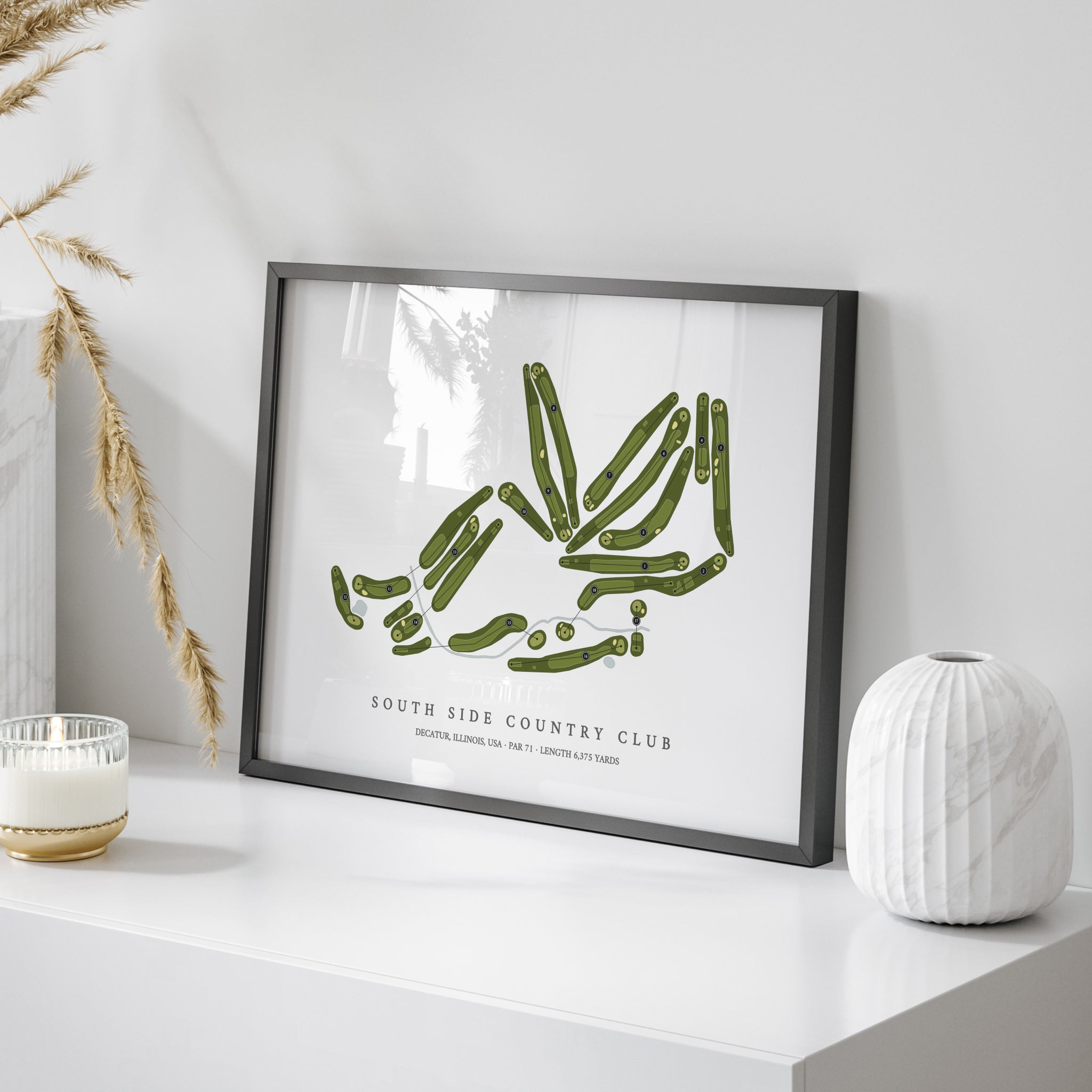 South Side Country Club | Golf Course Map | On Table 