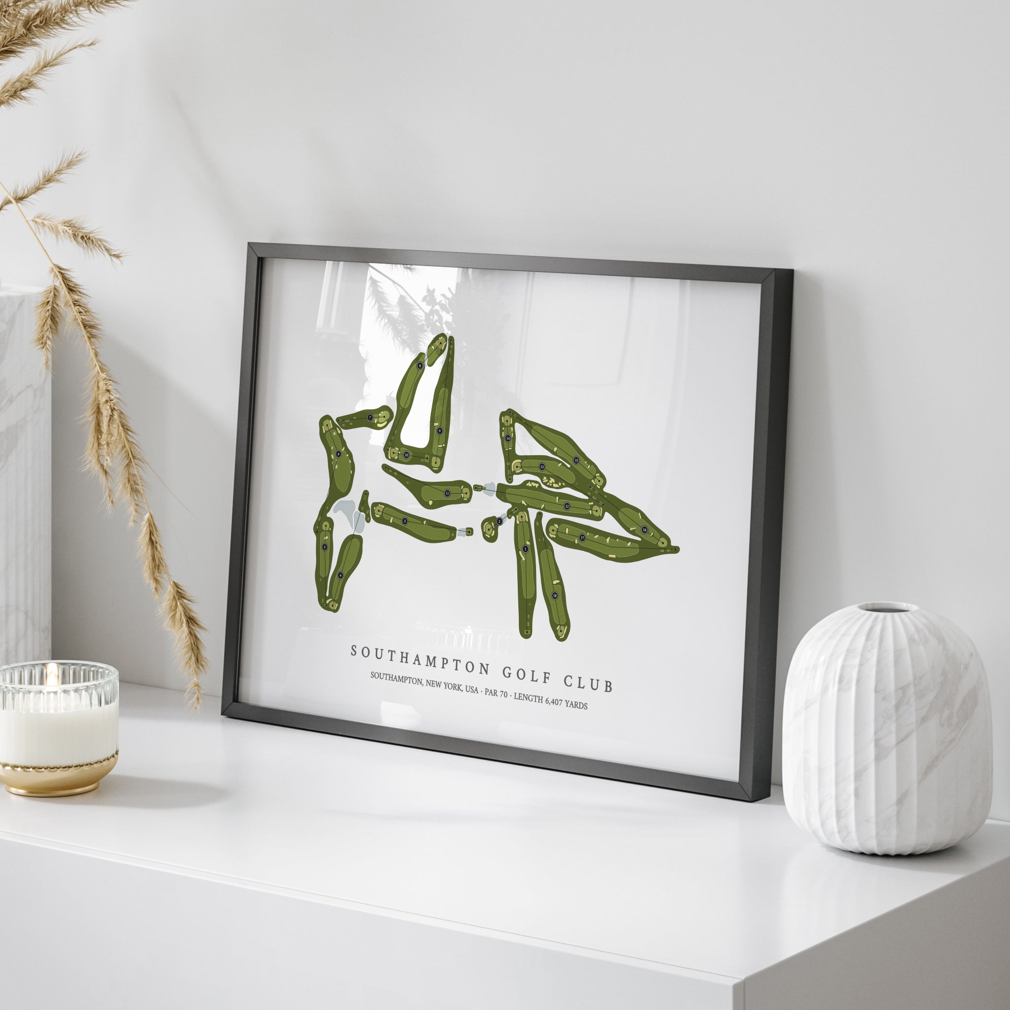 Southampton Golf Club | Golf Course Print | On Table