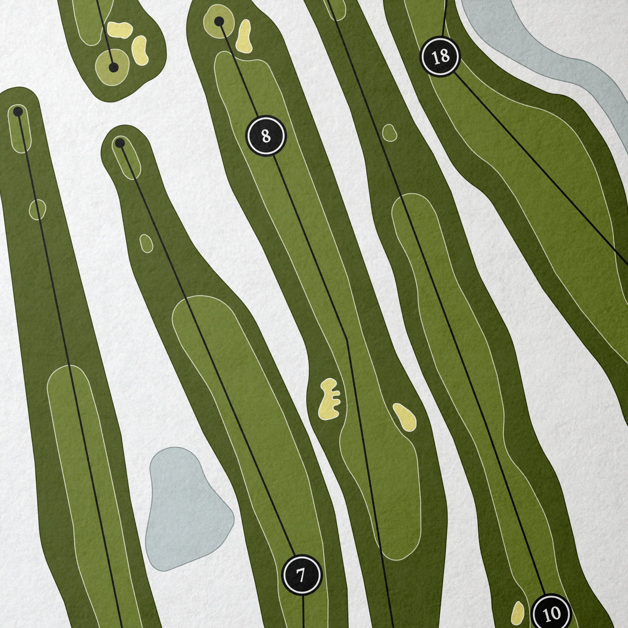 Spooner Golf Club | Golf Course Print | Close Up 