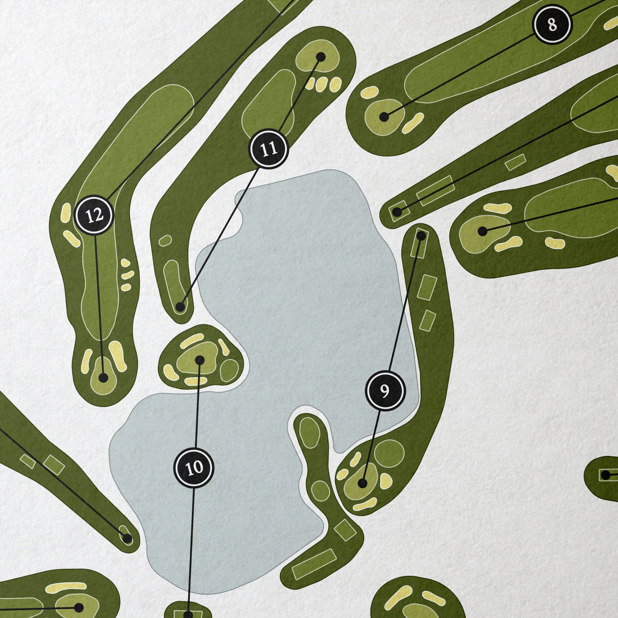 Spring Brook Country Club | Golf Course Map | Close Up 