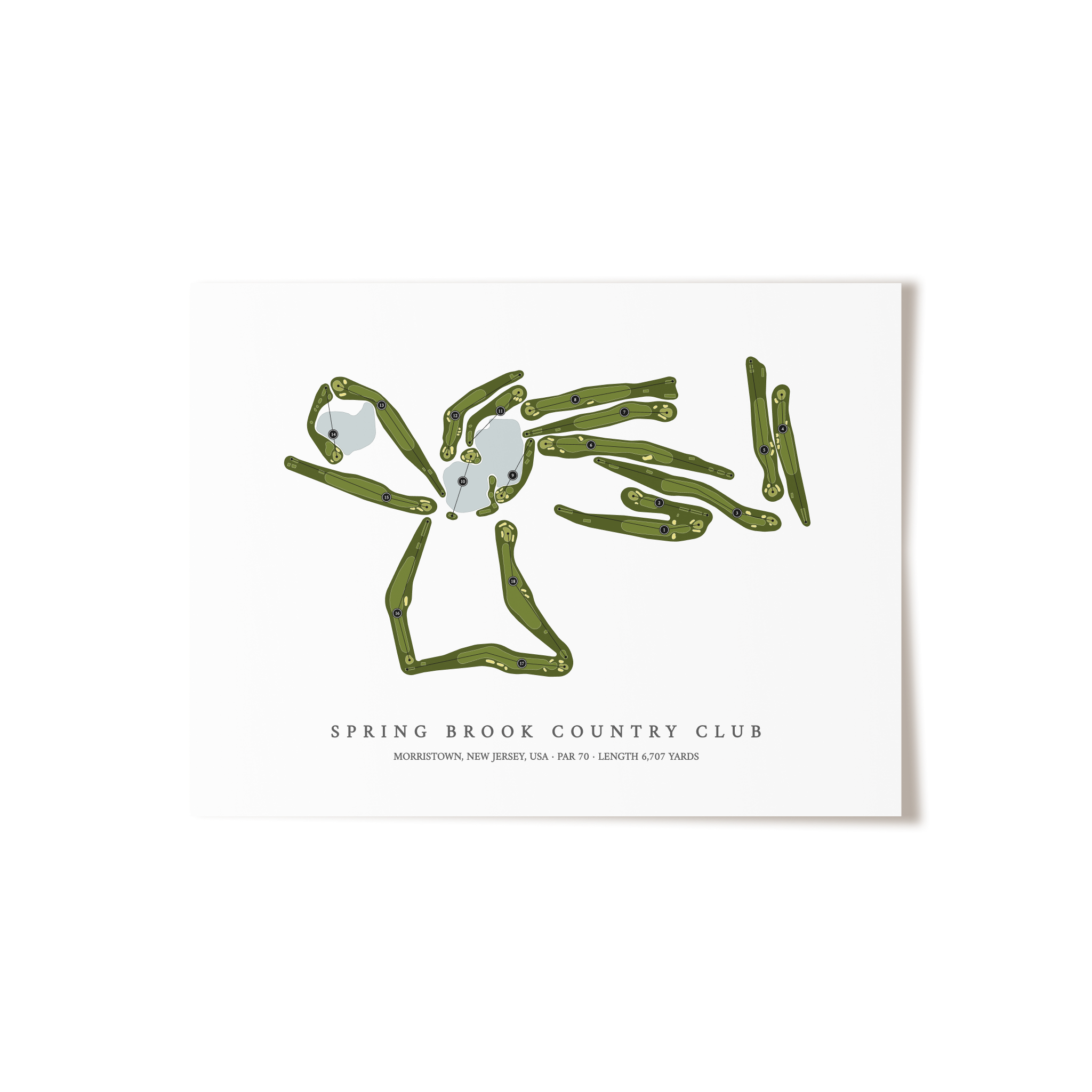 Spring Brook Country Club | Golf Course Map | Unframed 