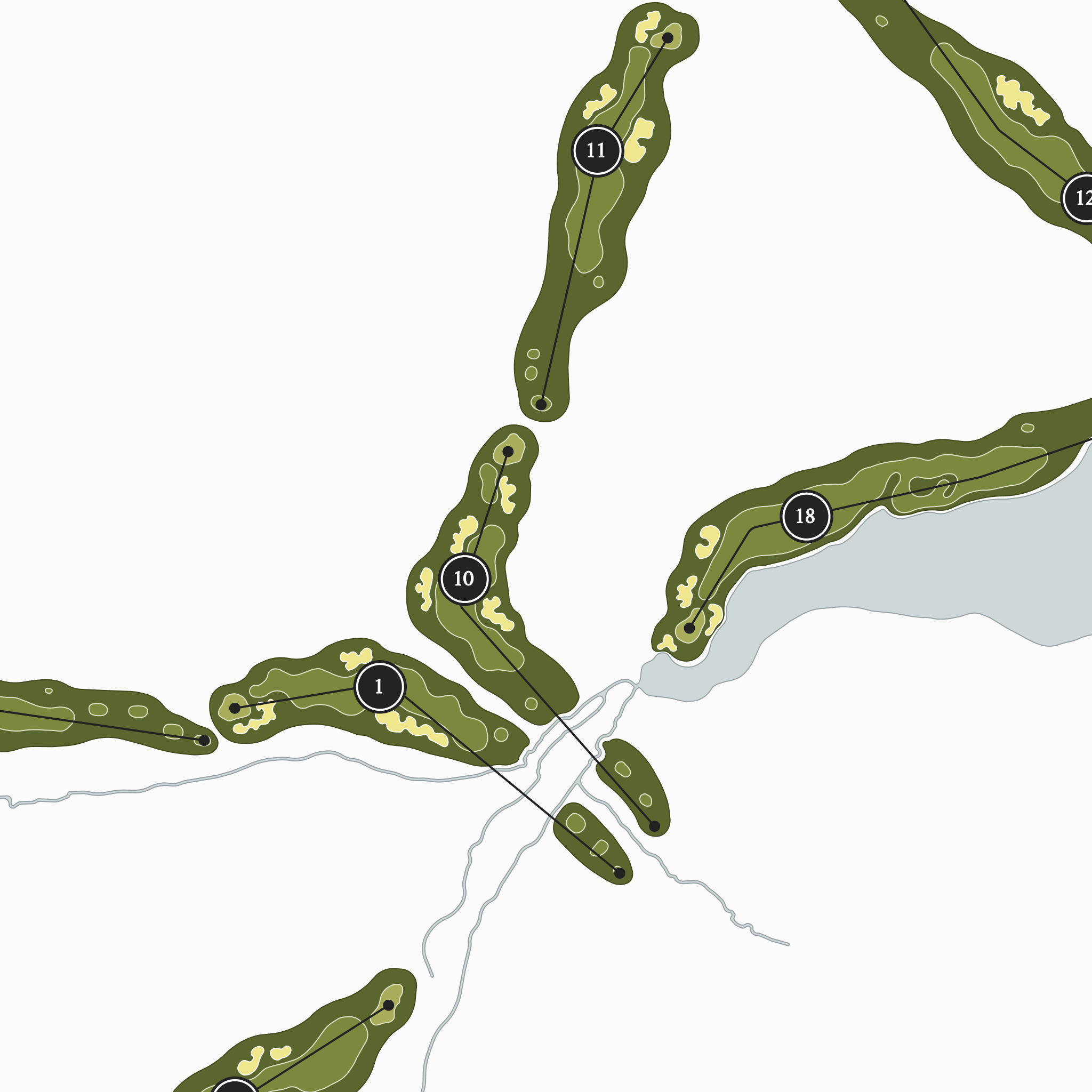 Spring Creek Golf Club | Golf Course Map | Close Up