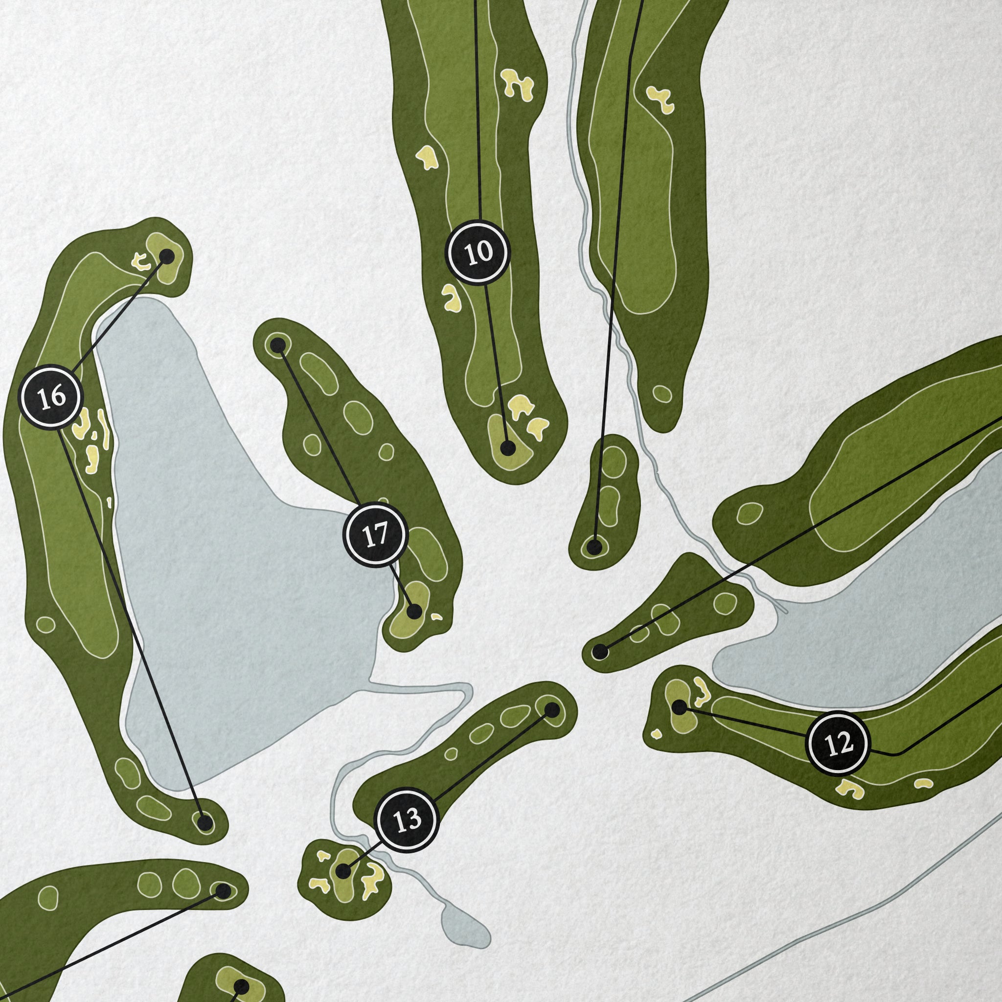 Spring Creek Ranch | Golf Course Map | Close Up 