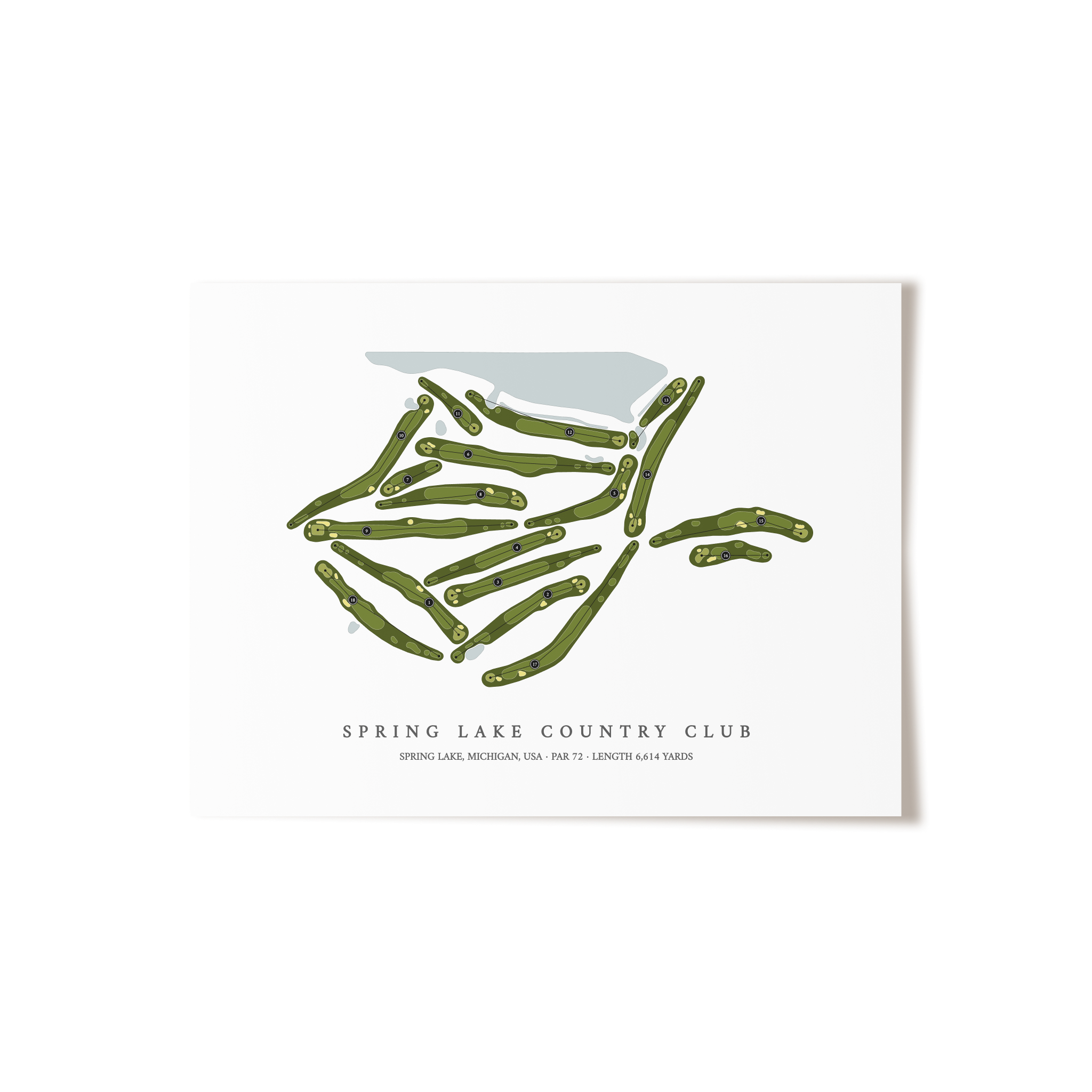 Spring Lake Country Club | Golf Course Print | Unframed