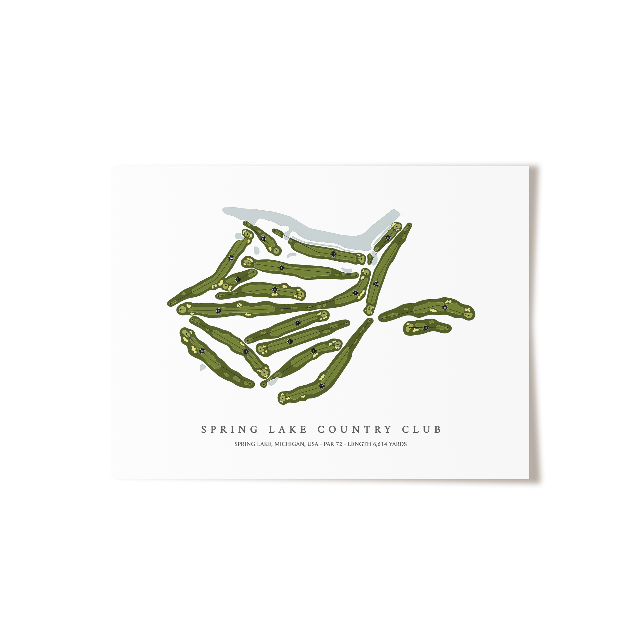 Spring Lake Country Club  | Golf Course Print | Unframed 