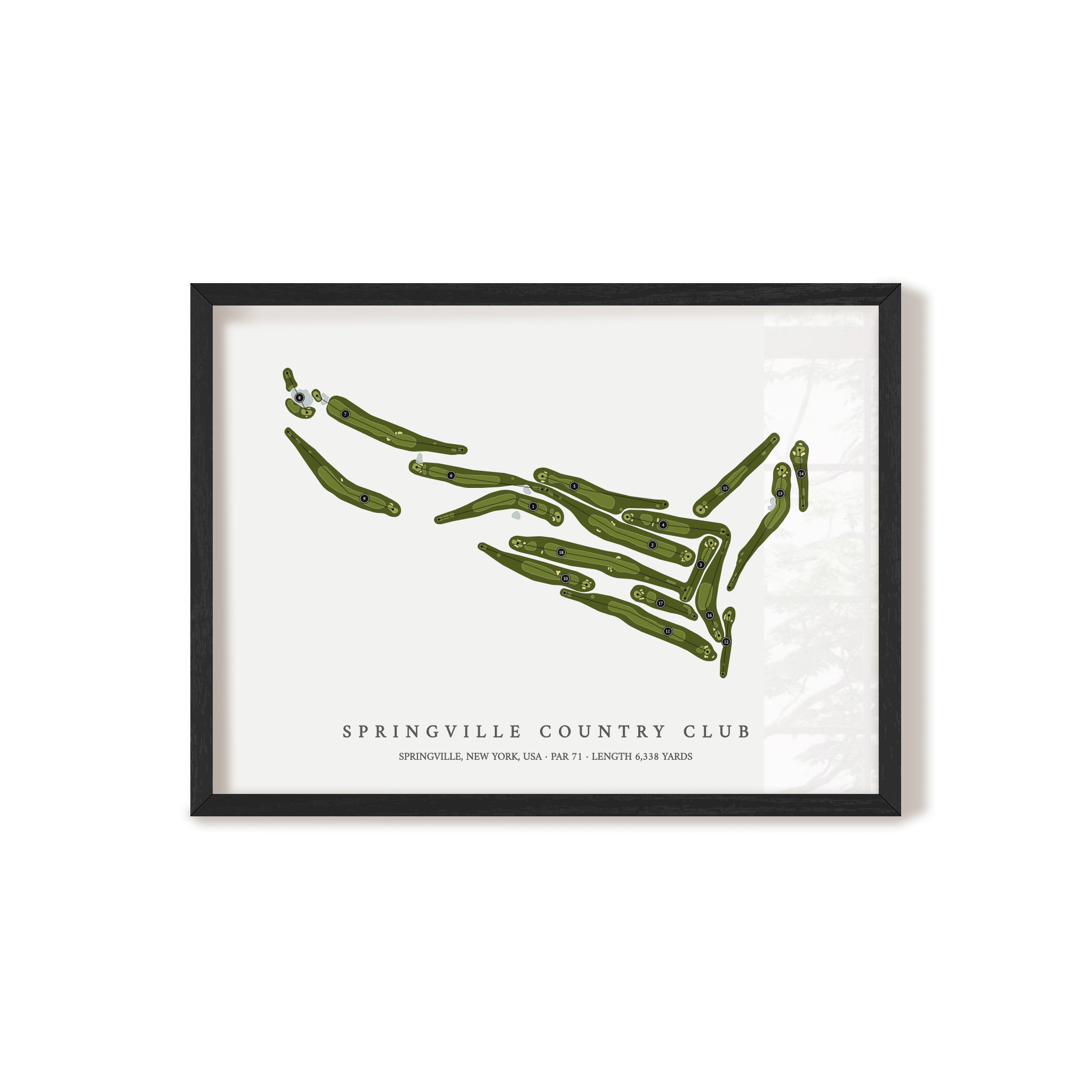 Springville Country Club | Golf Course Map | Black+Frame 