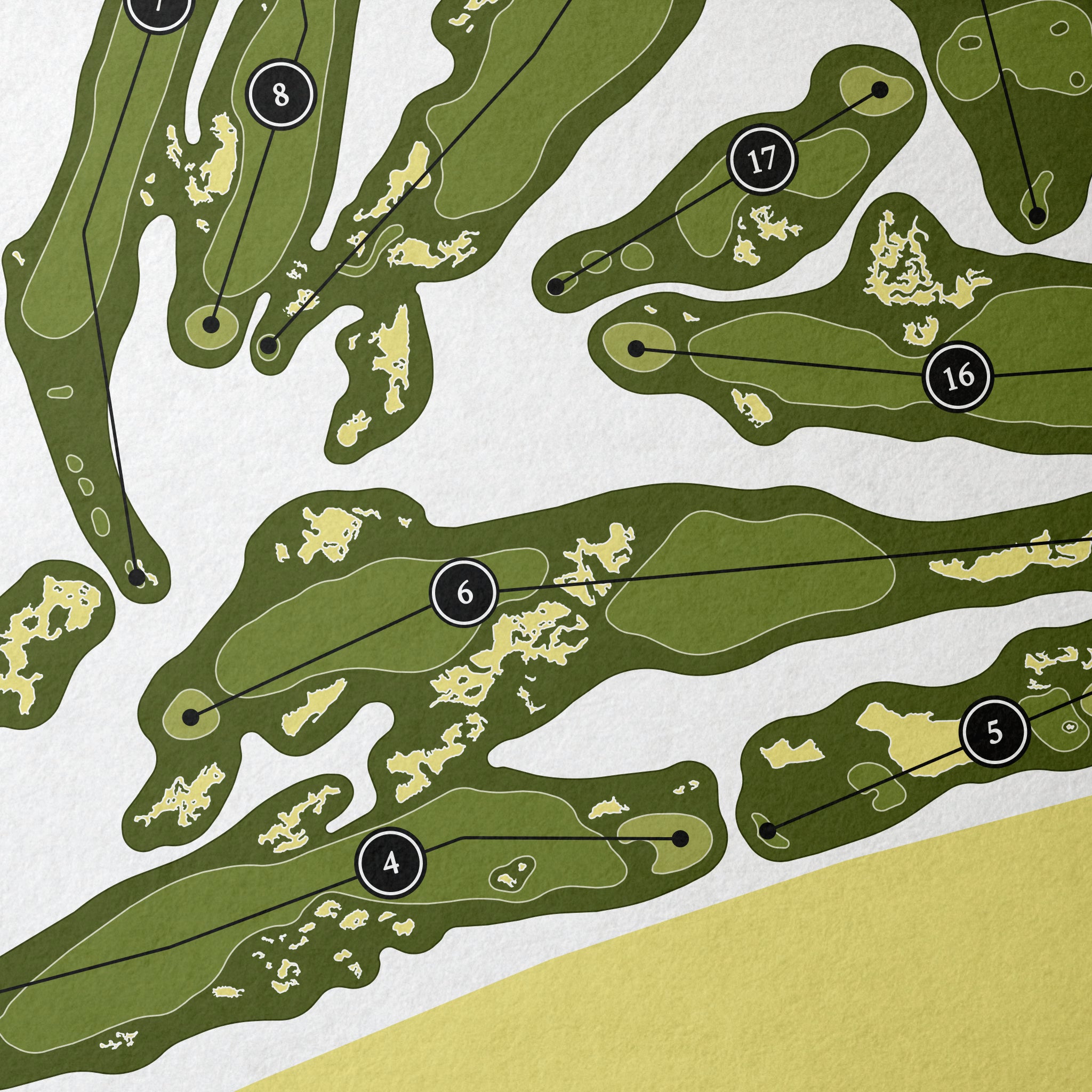 St Patrick's Links | Golf Course Print | Close Up