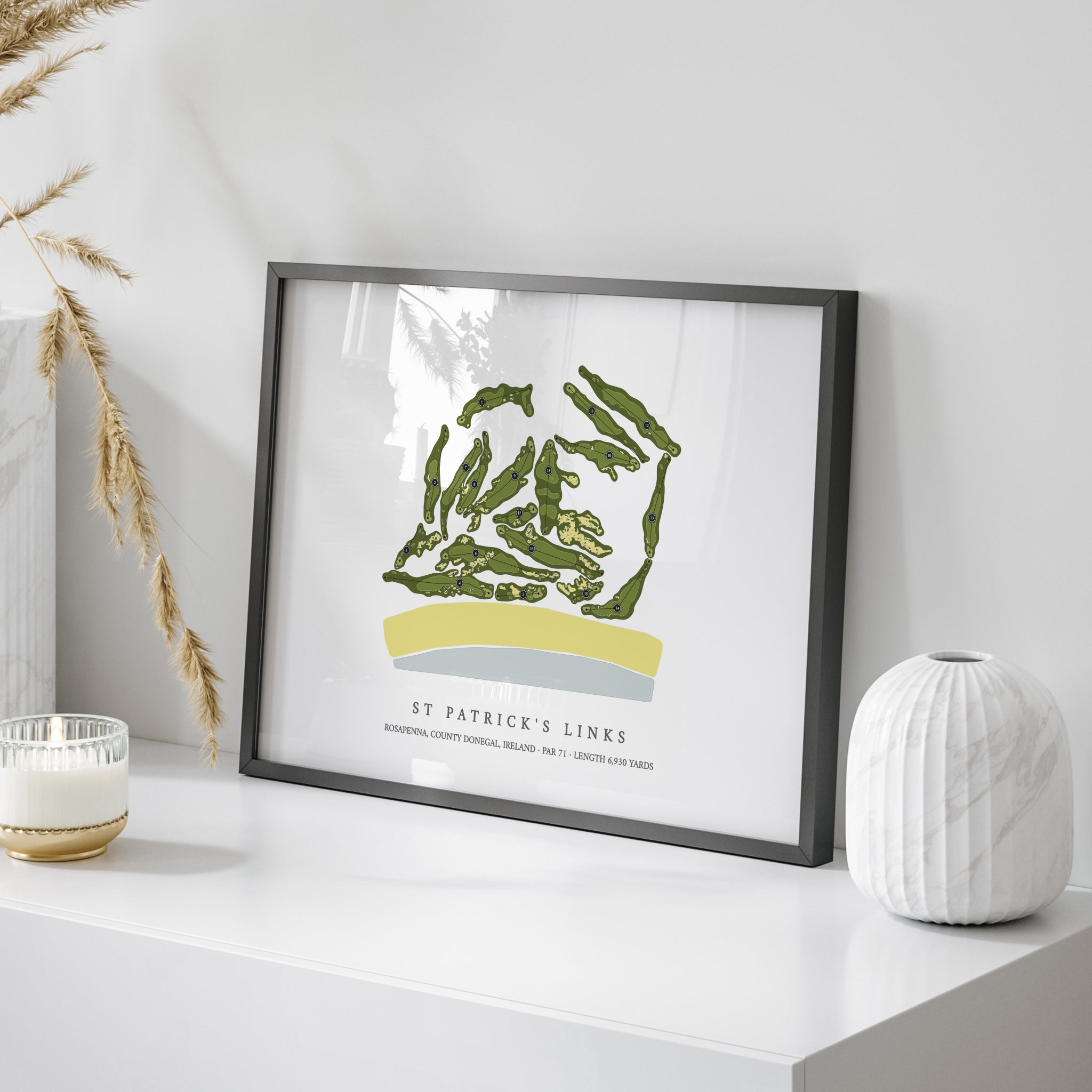 St Patrick's Links | Golf Course Print | On Table