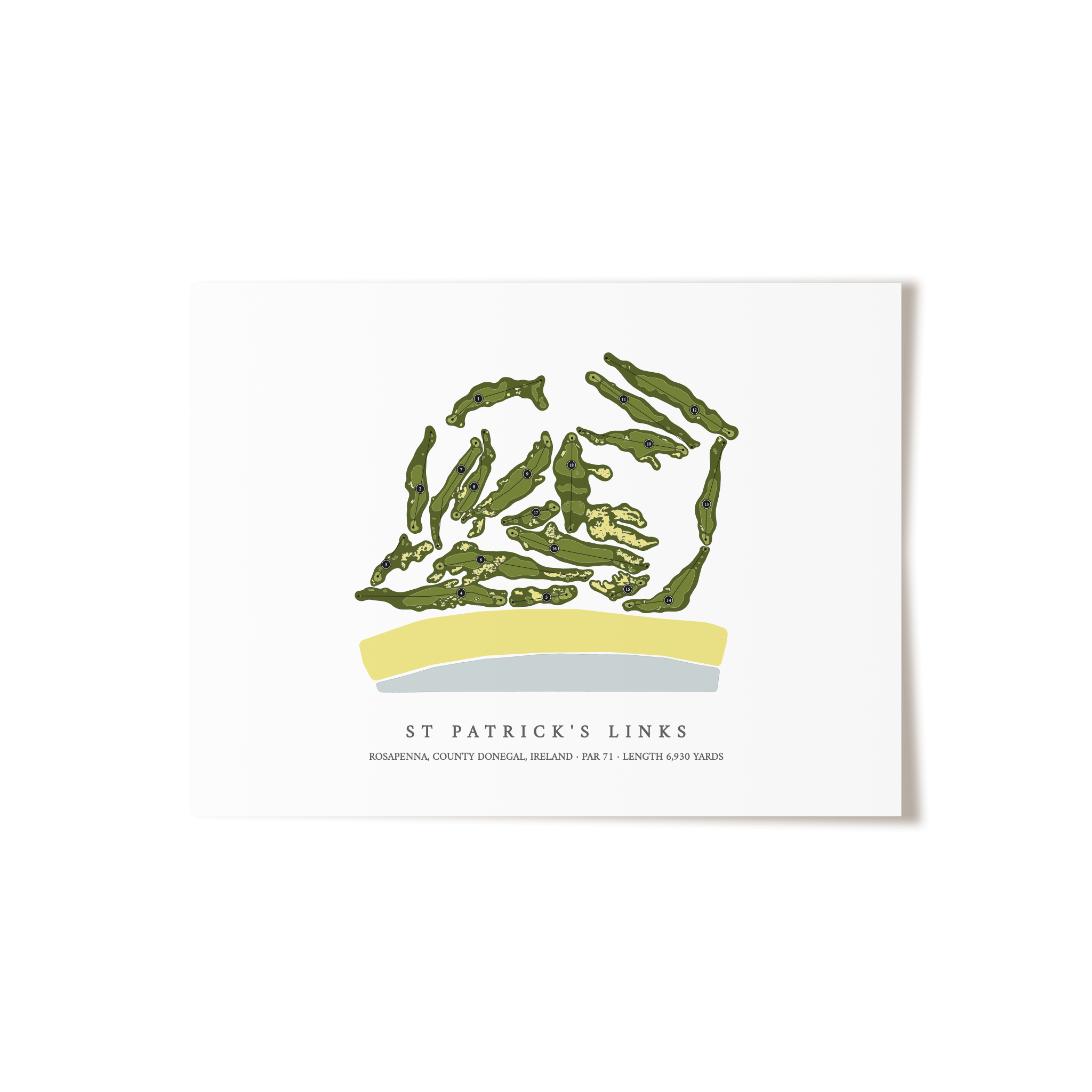St Patrick's Links | Golf Course Print | Unframed