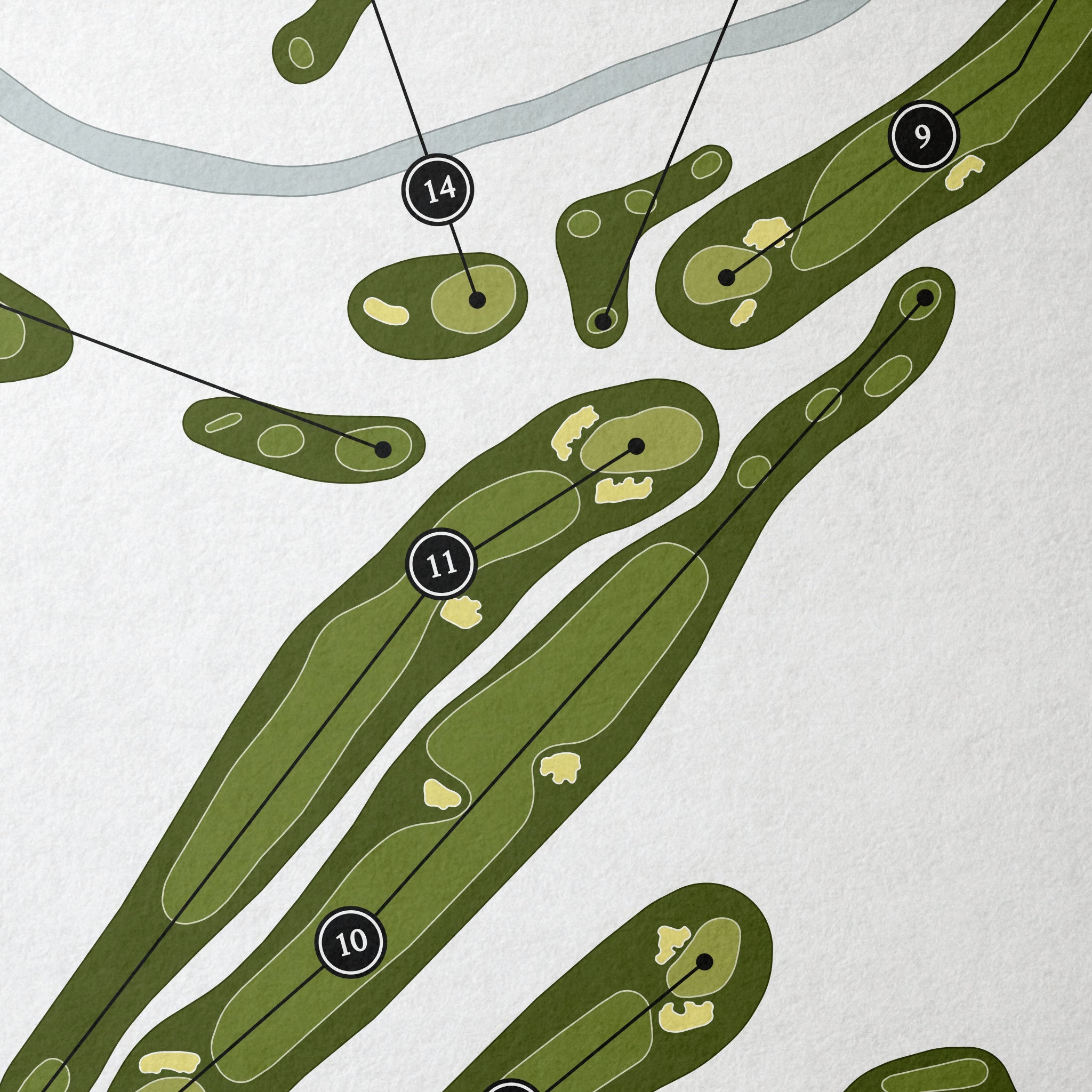 Stanford Golf Club | Golf Course Map | Close Up 