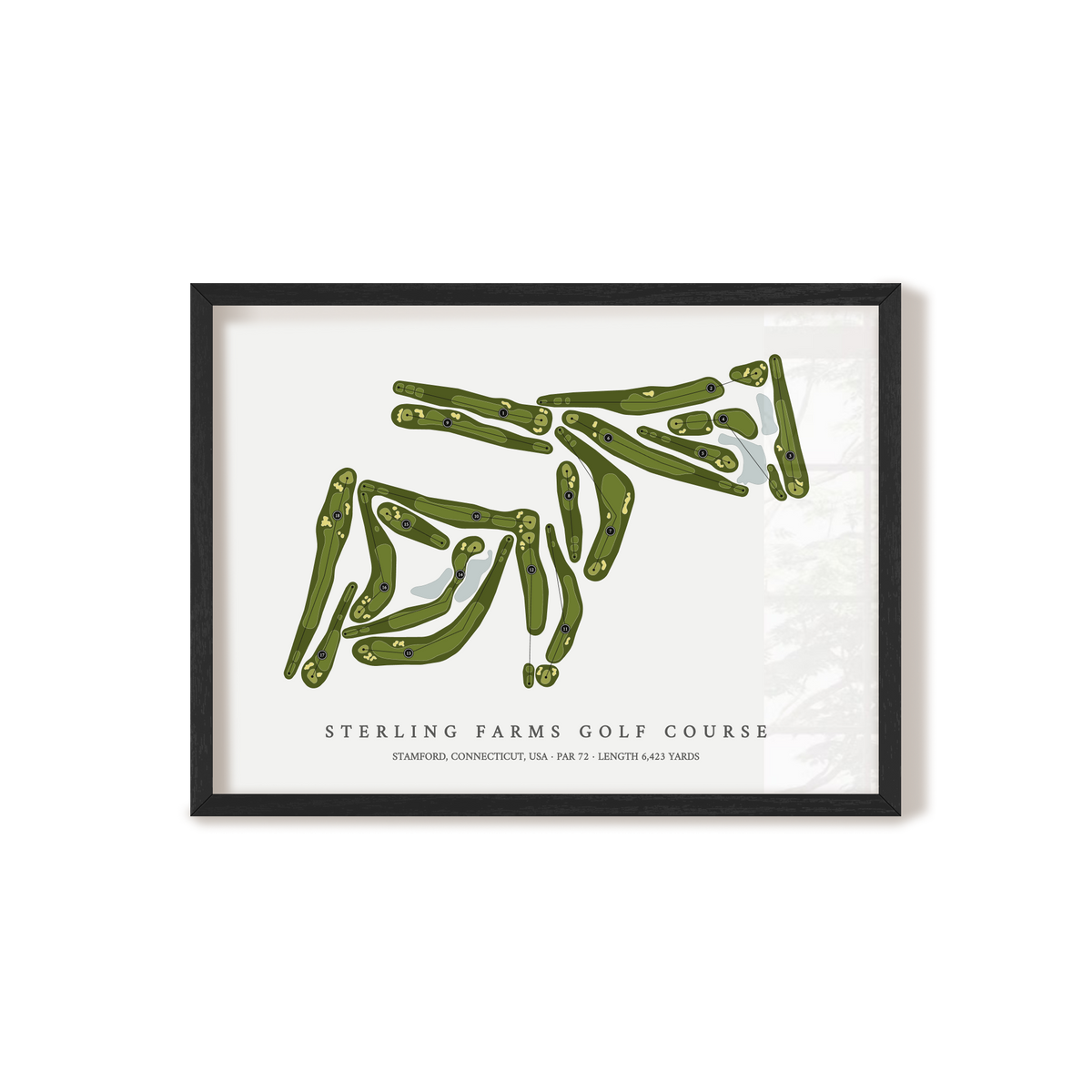 Sterling Farms Golf Course | Golf Course Map | Black Frame