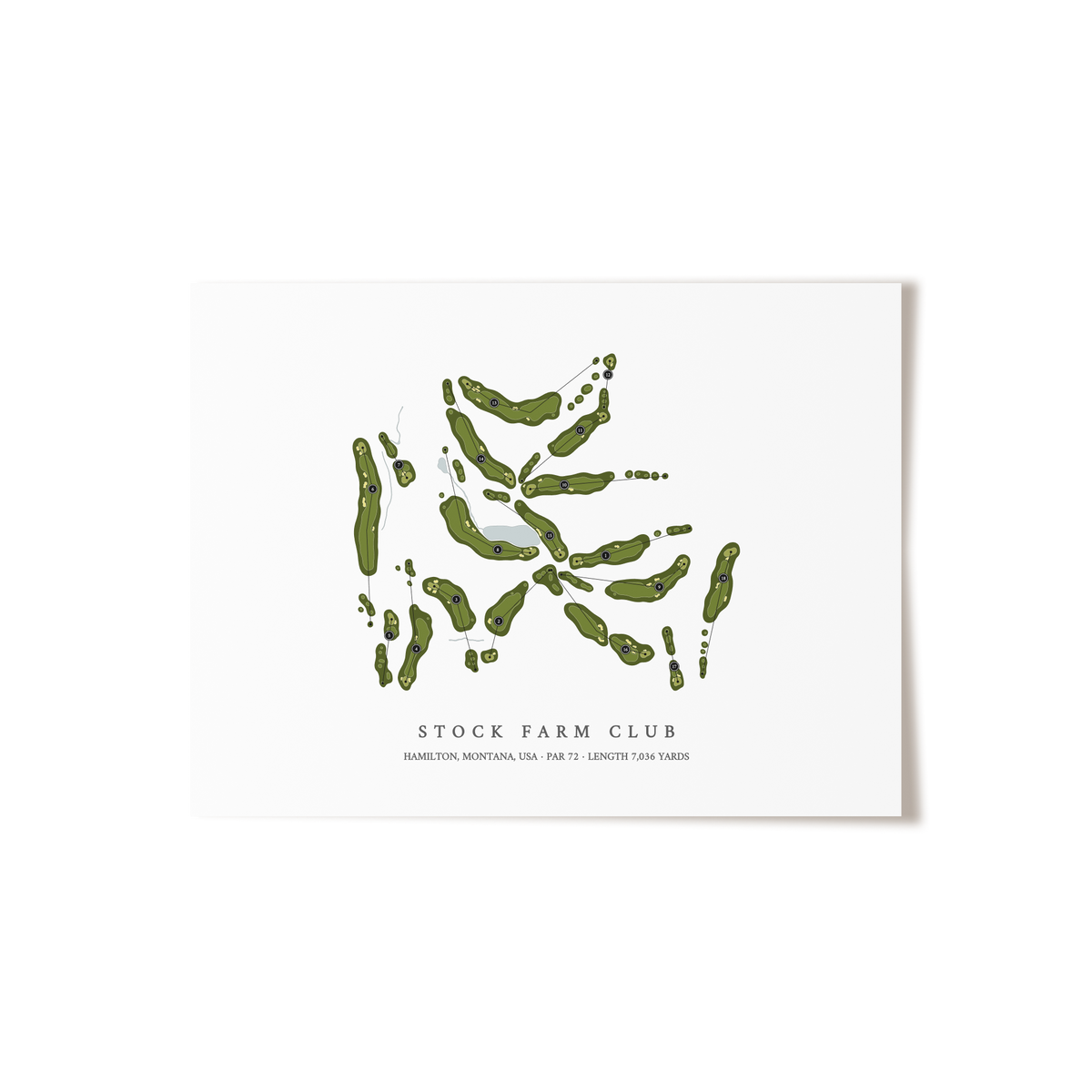 Stock Farm Club | Golf Course Map | Unframed 