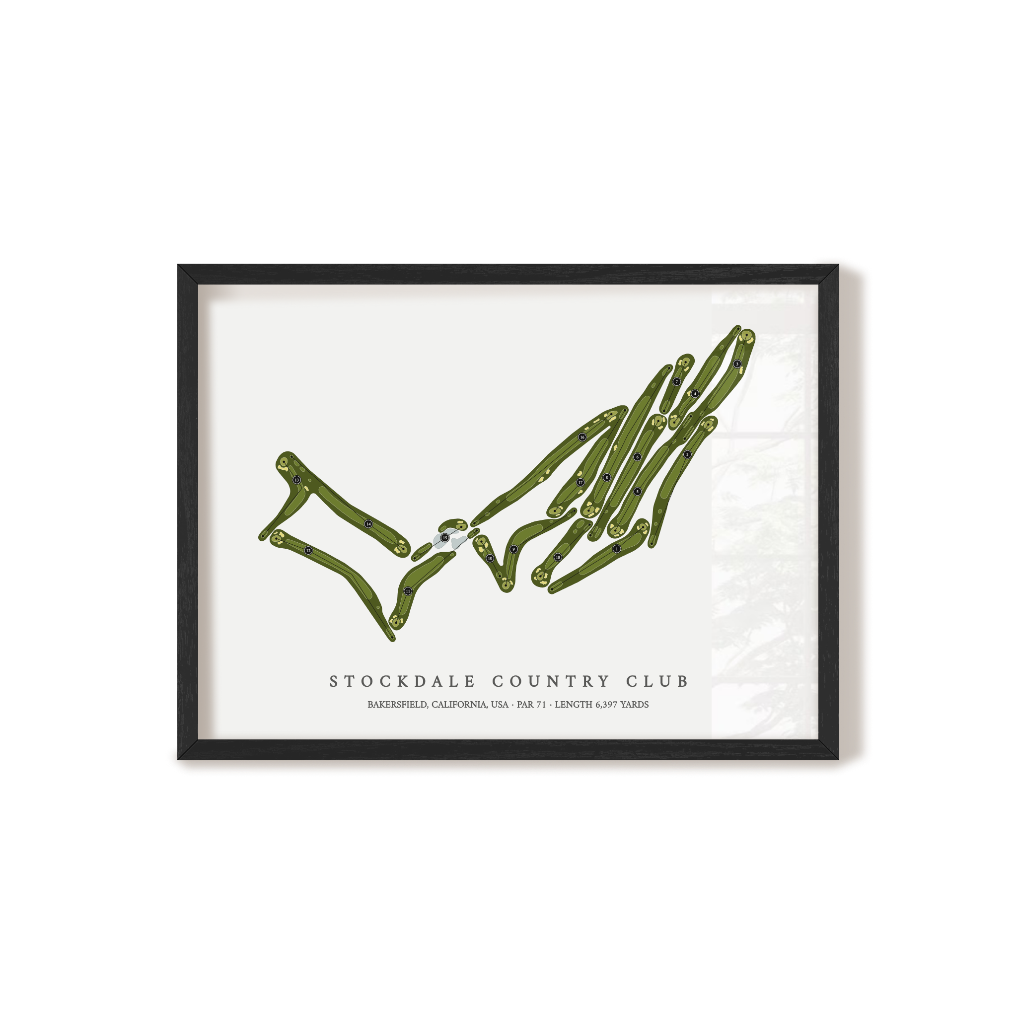 Stockdale Country Club | Golf Course Map | Black Frame 