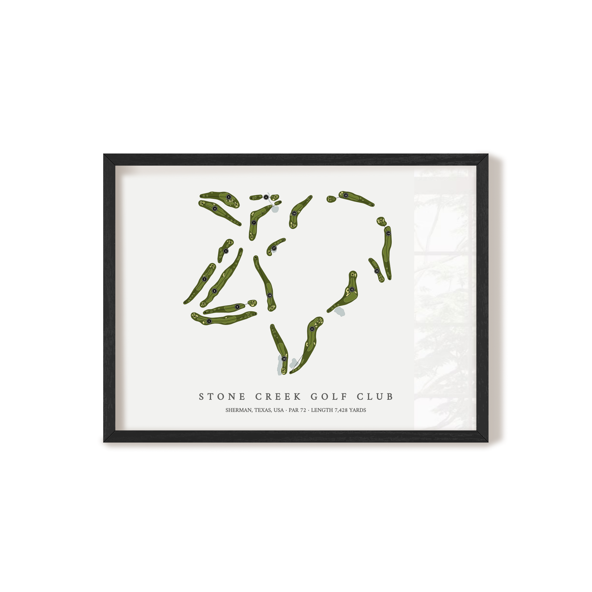 Stone Creek Golf Club | Golf Course Map | Black Frame 