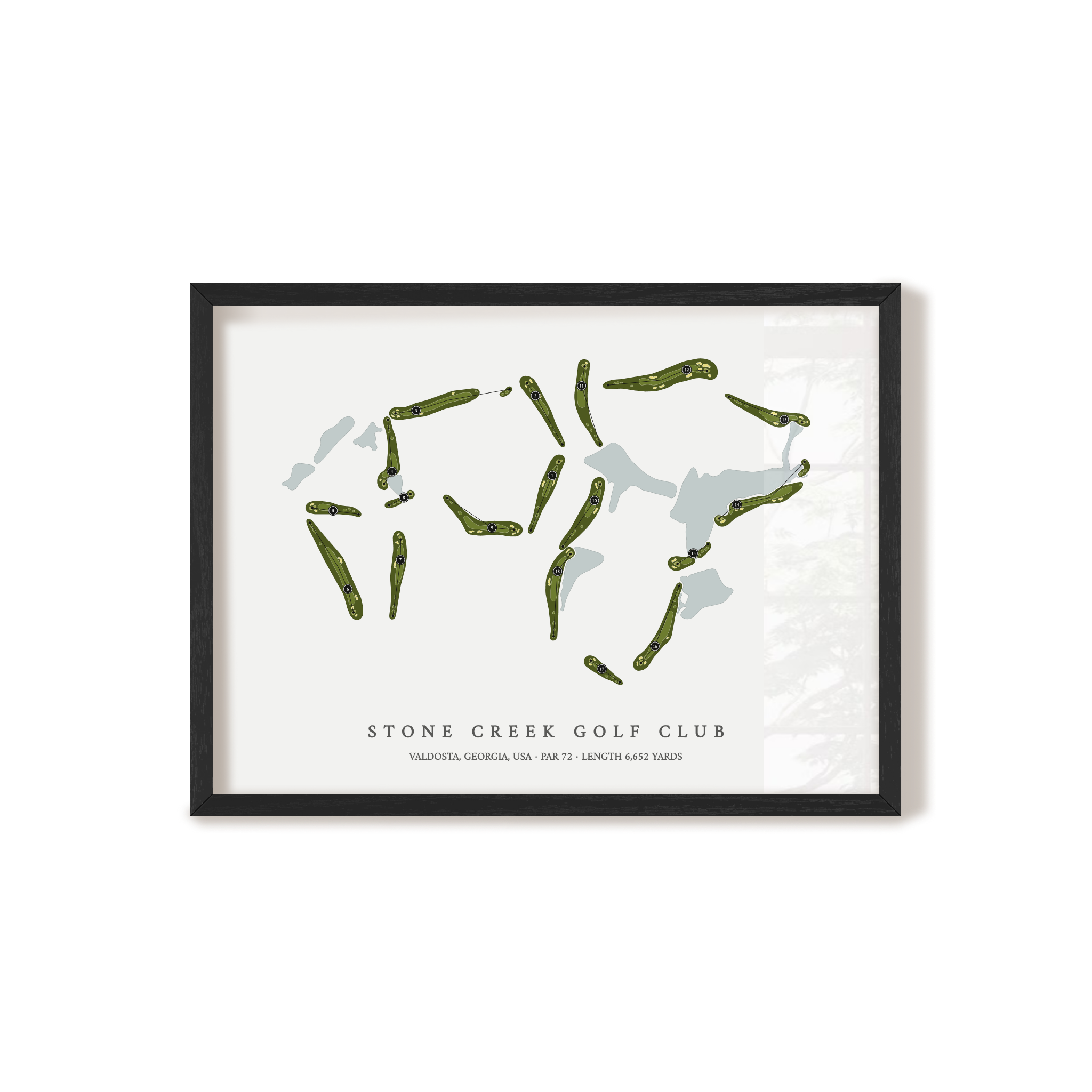 Stone Creek Golf Club | Golf Course Map | Black Frame 