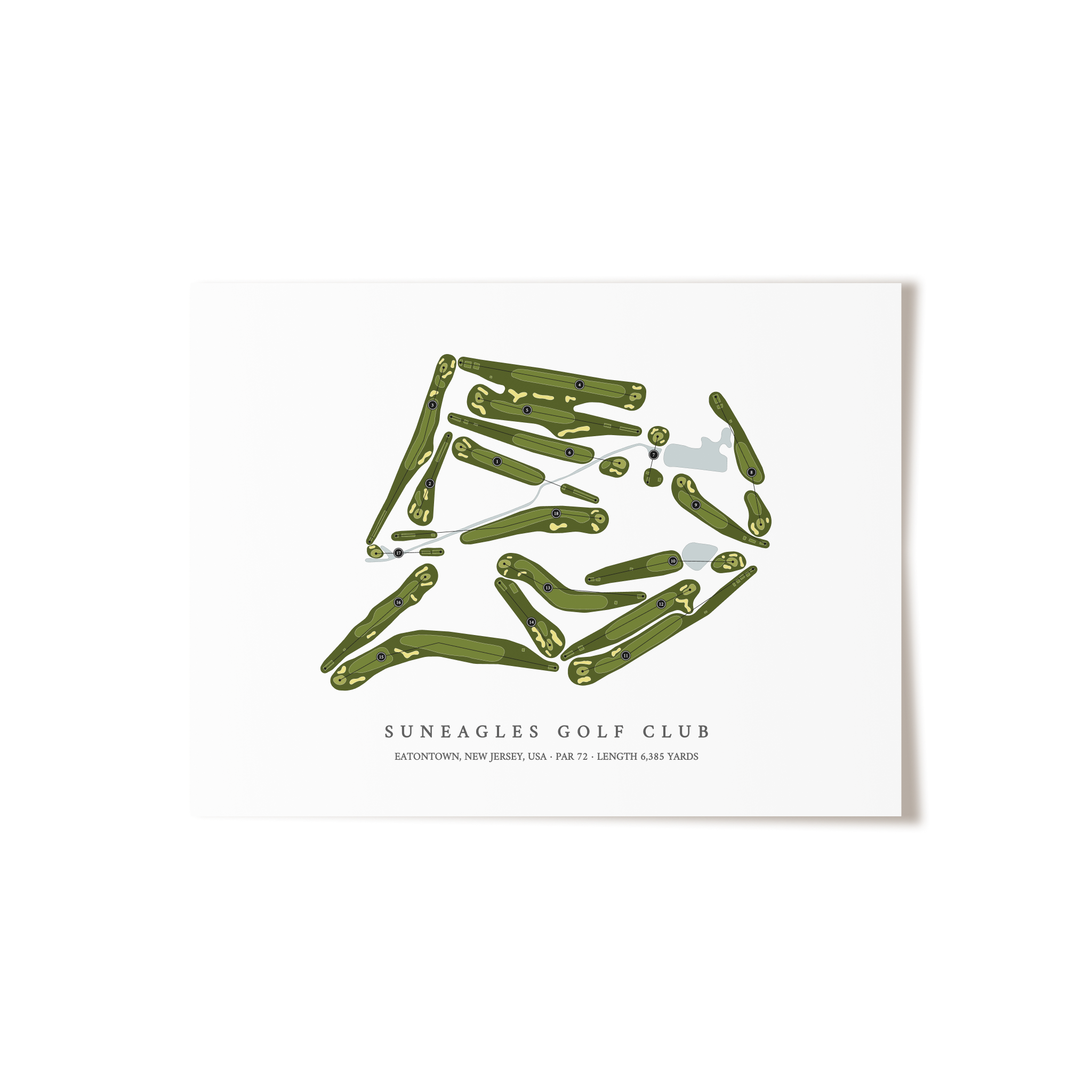 Suneagles Golf Club | Golf Course Map | Unframed 