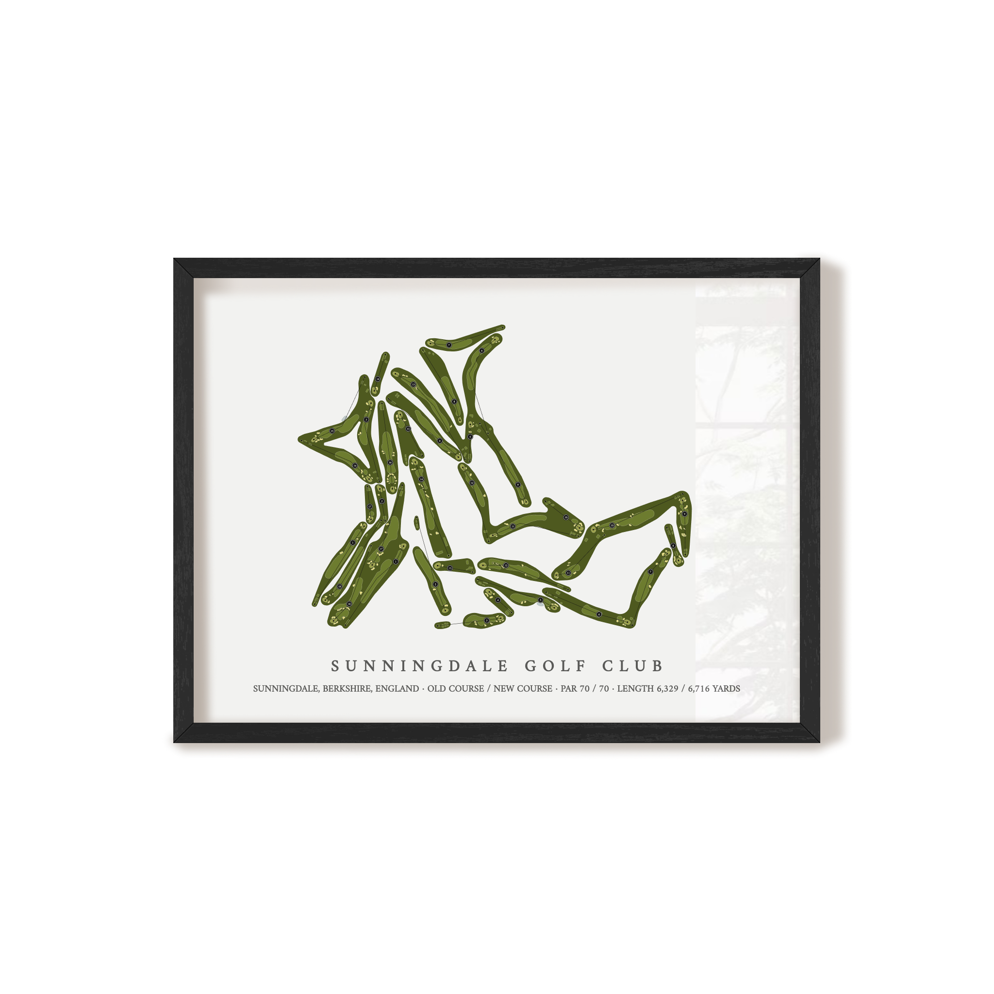 Sunningdale Golf Club | Golf Course Map | Black+Frame 