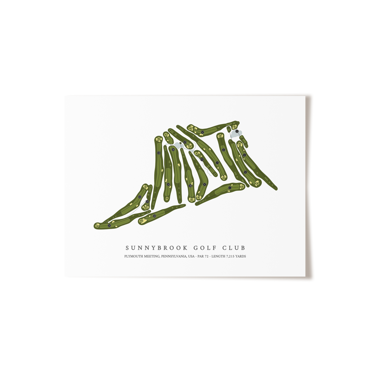 Sunnybrook Golf Club | Golf Course Map | Unframed