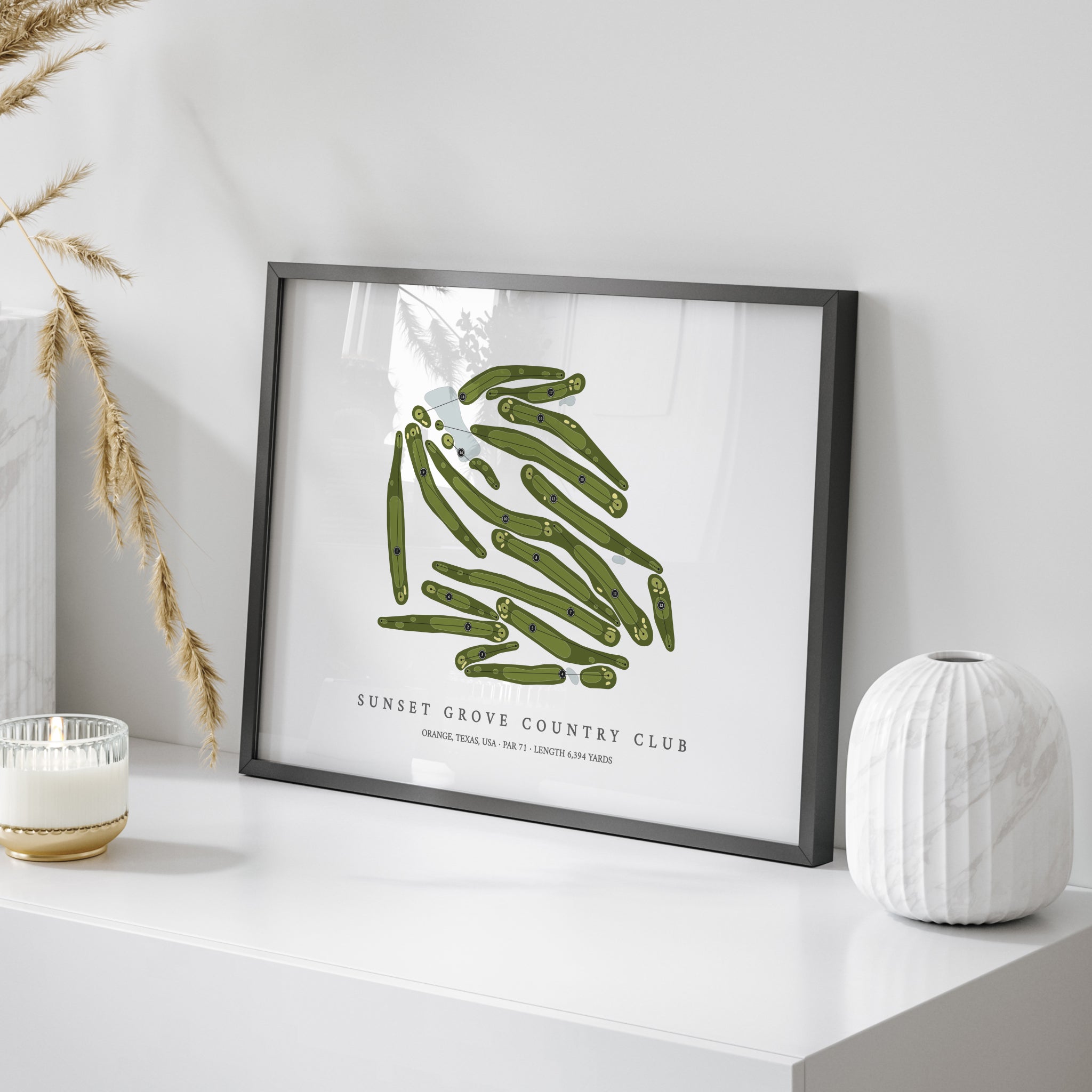 Sunset Grove Country Club | Golf Course Map | On Table 