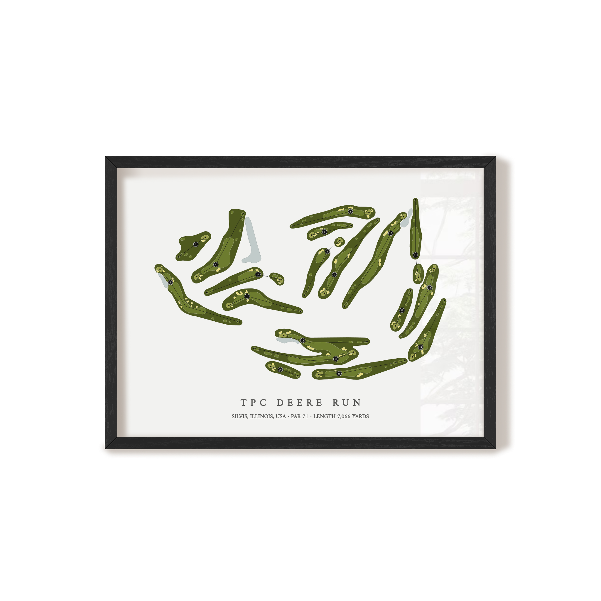 TPC Deere Run | Golf Course Map | Black+Frame 