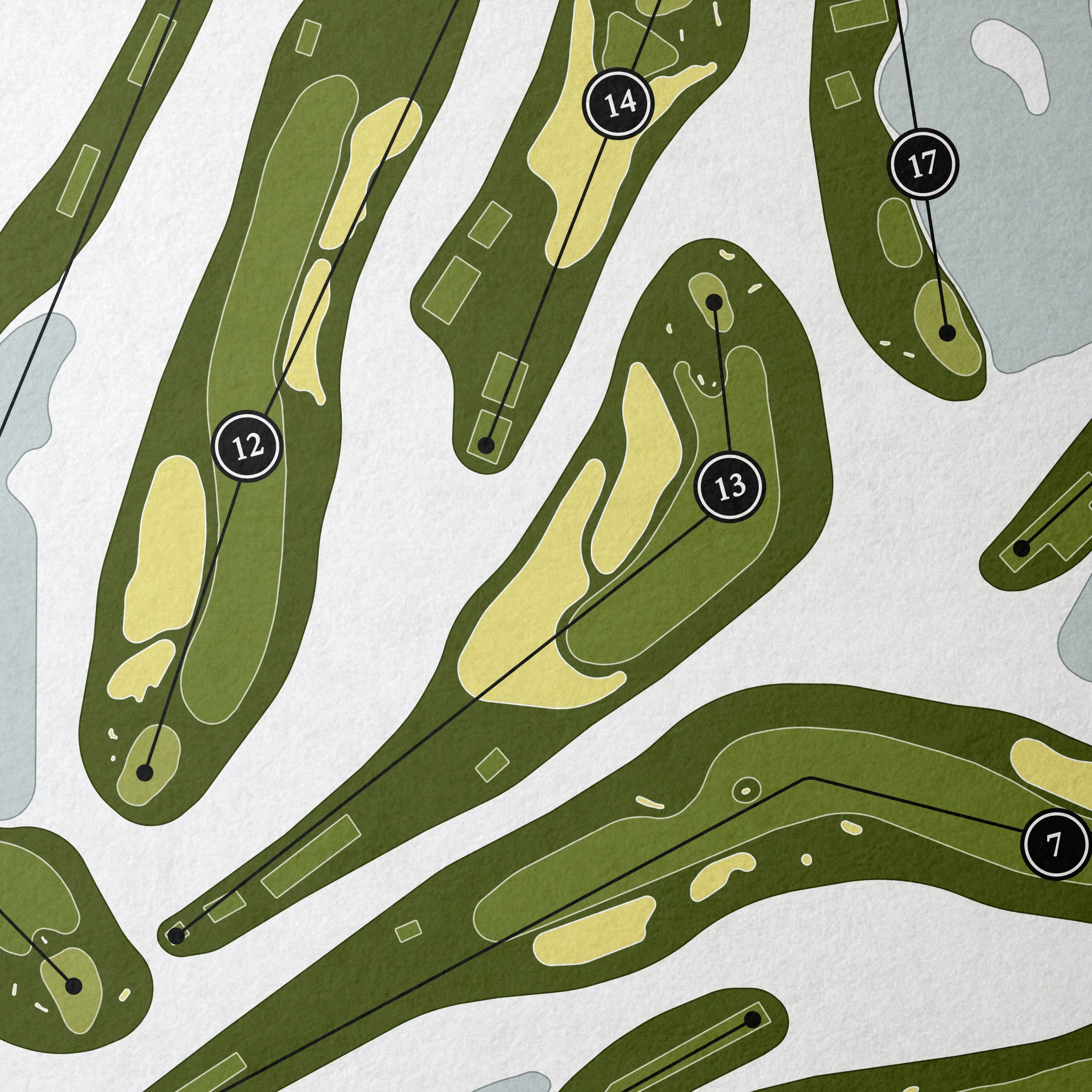 TPC Louisiana | Golf Course Print | Close Up