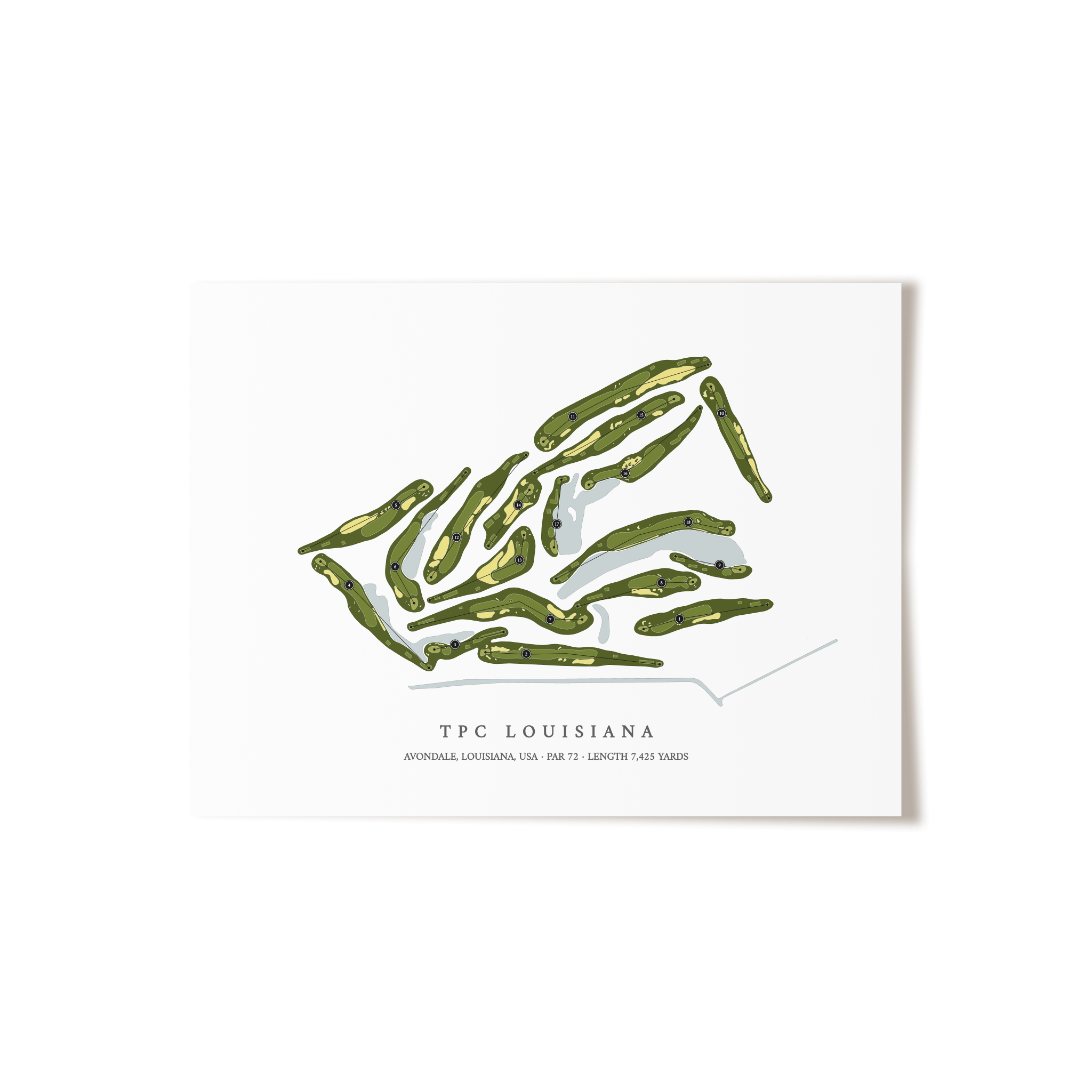TPC Louisiana | Golf Course Print | Unframed