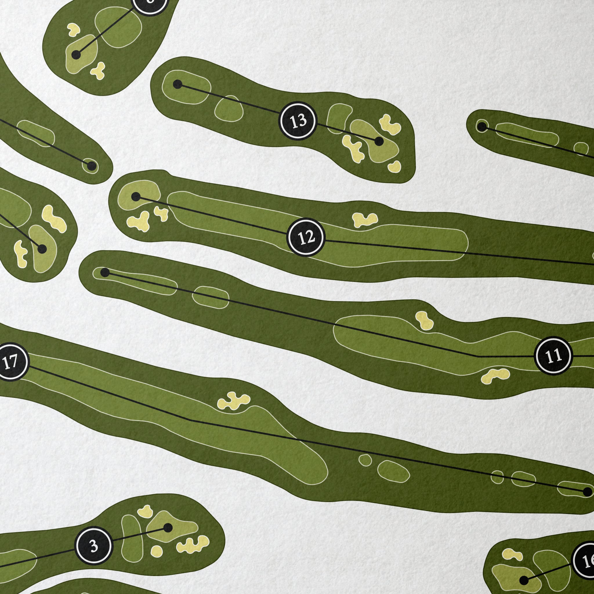 TPC Scottsdale - The Champions Course | Golf Course Print | Close Up