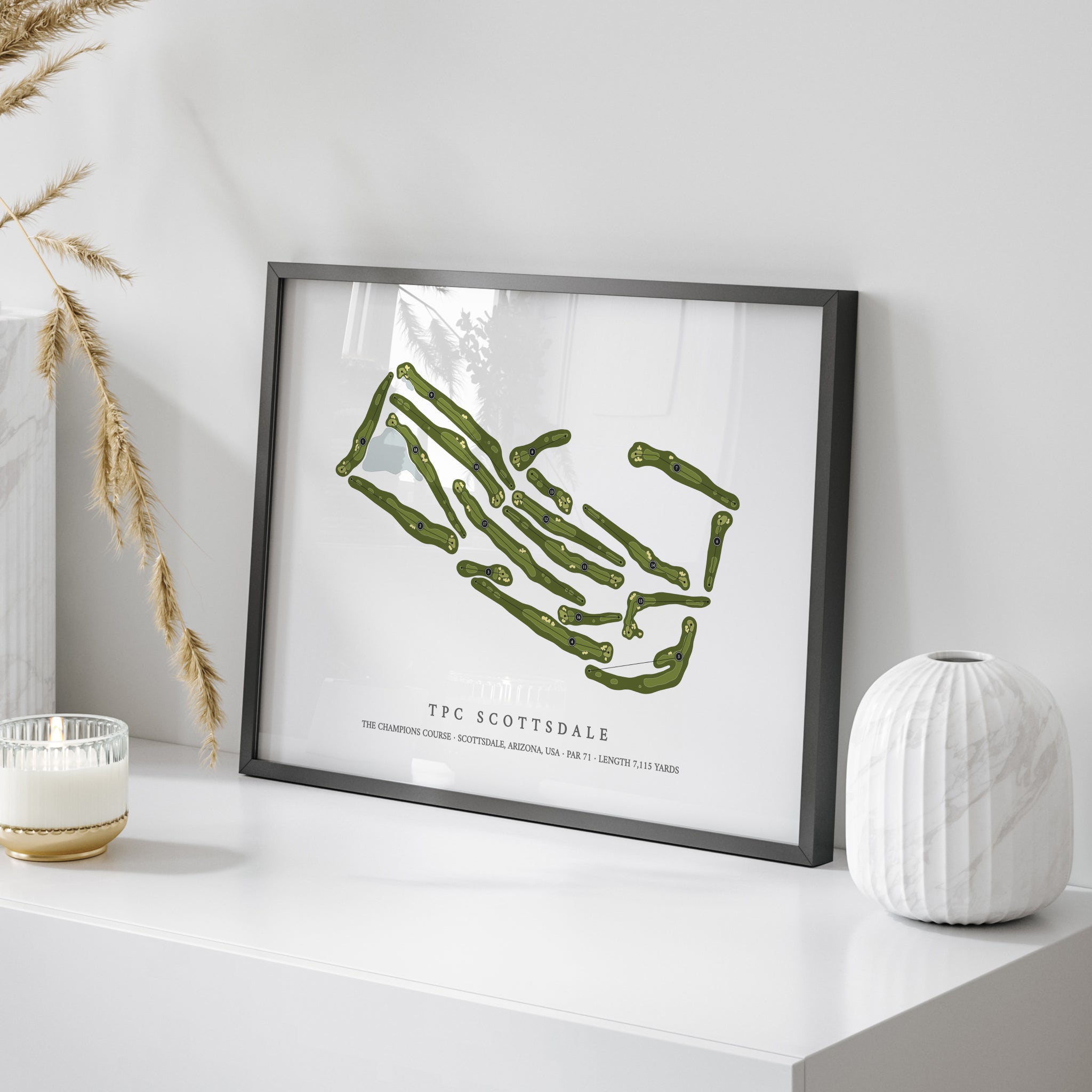 TPC Scottsdale - The Champions Course | Golf Course Print | On Table