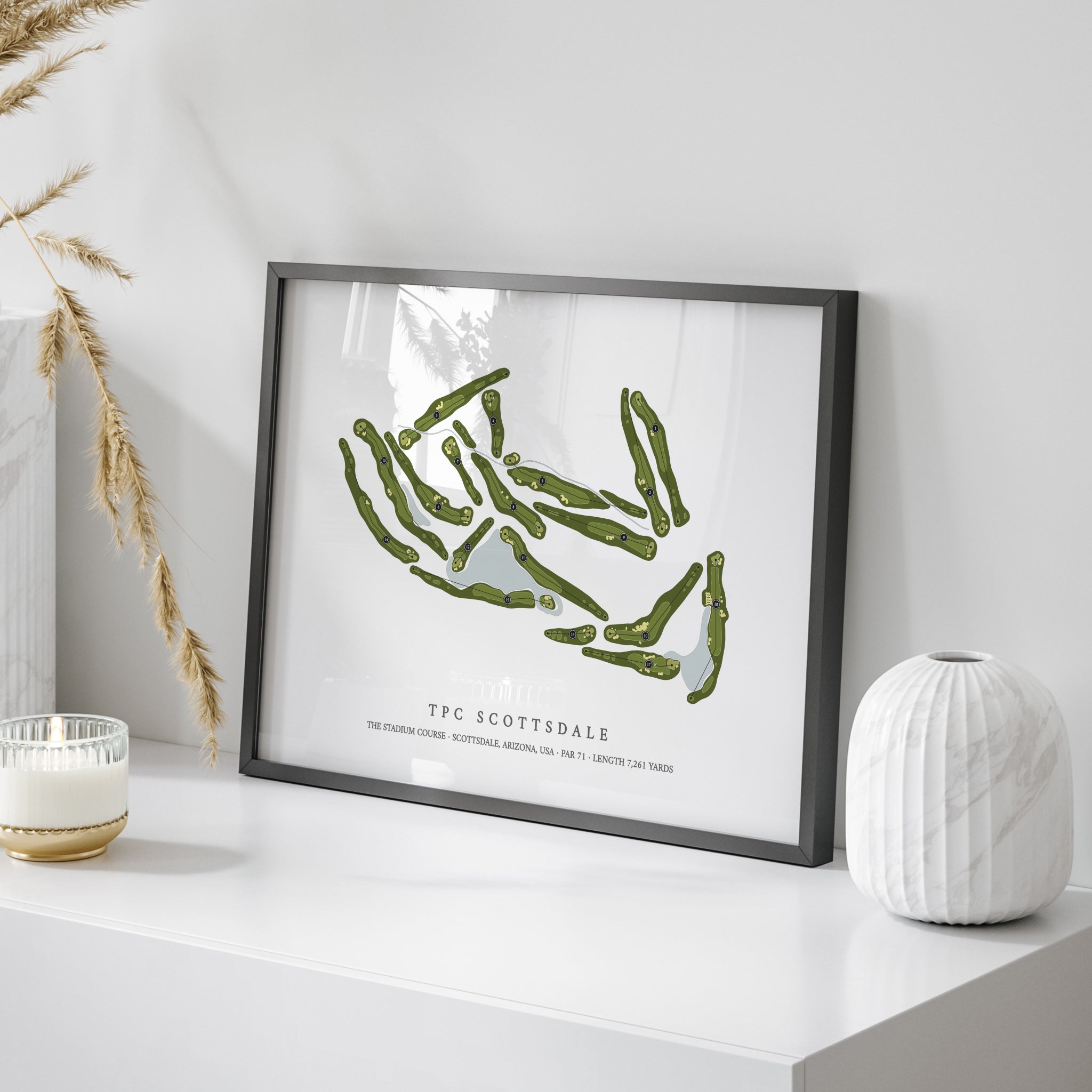 TPC Scottsdale - The Stadium Course | Golf Course Print | On Table