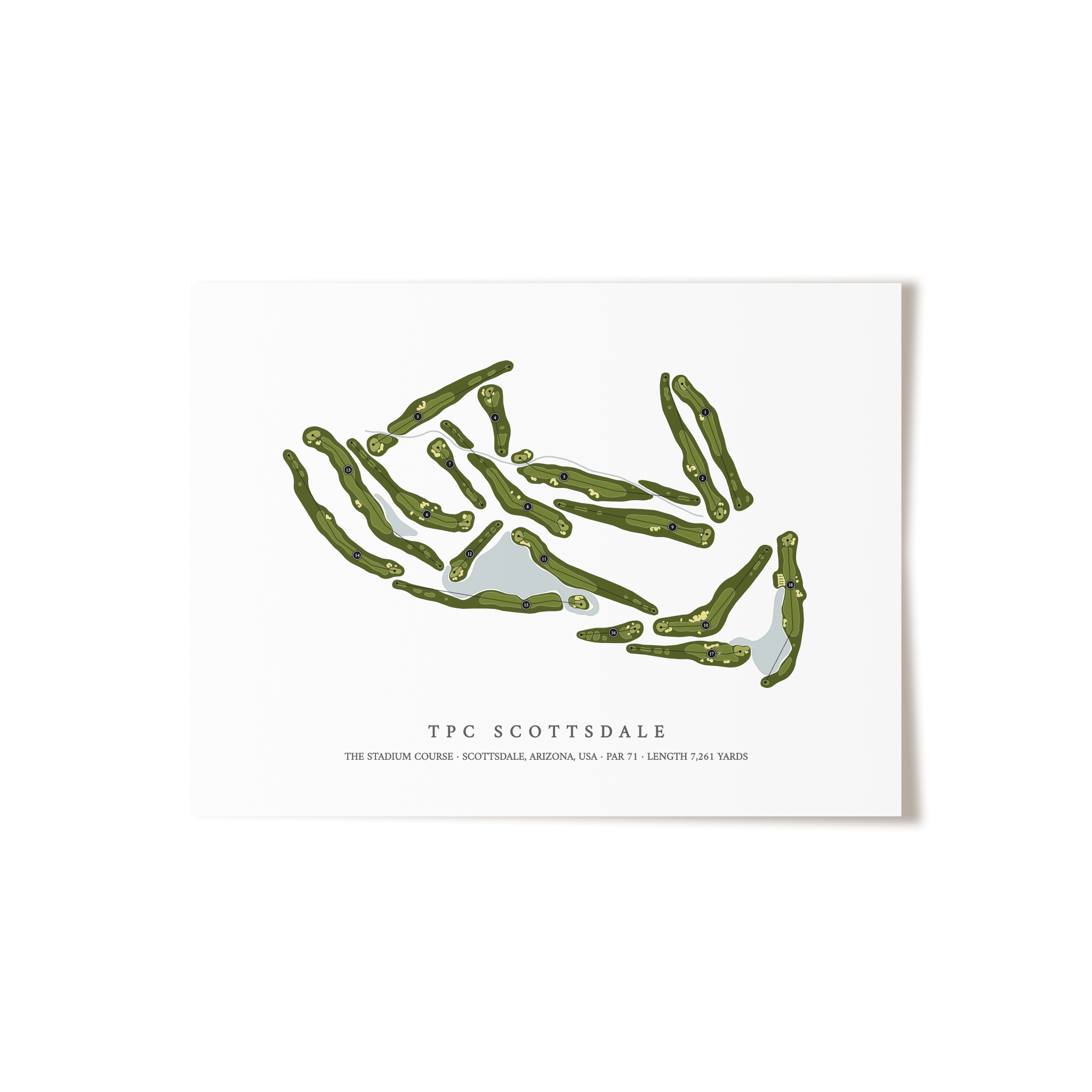 TPC Scottsdale - The Stadium Course | Golf Course Print | Unframed