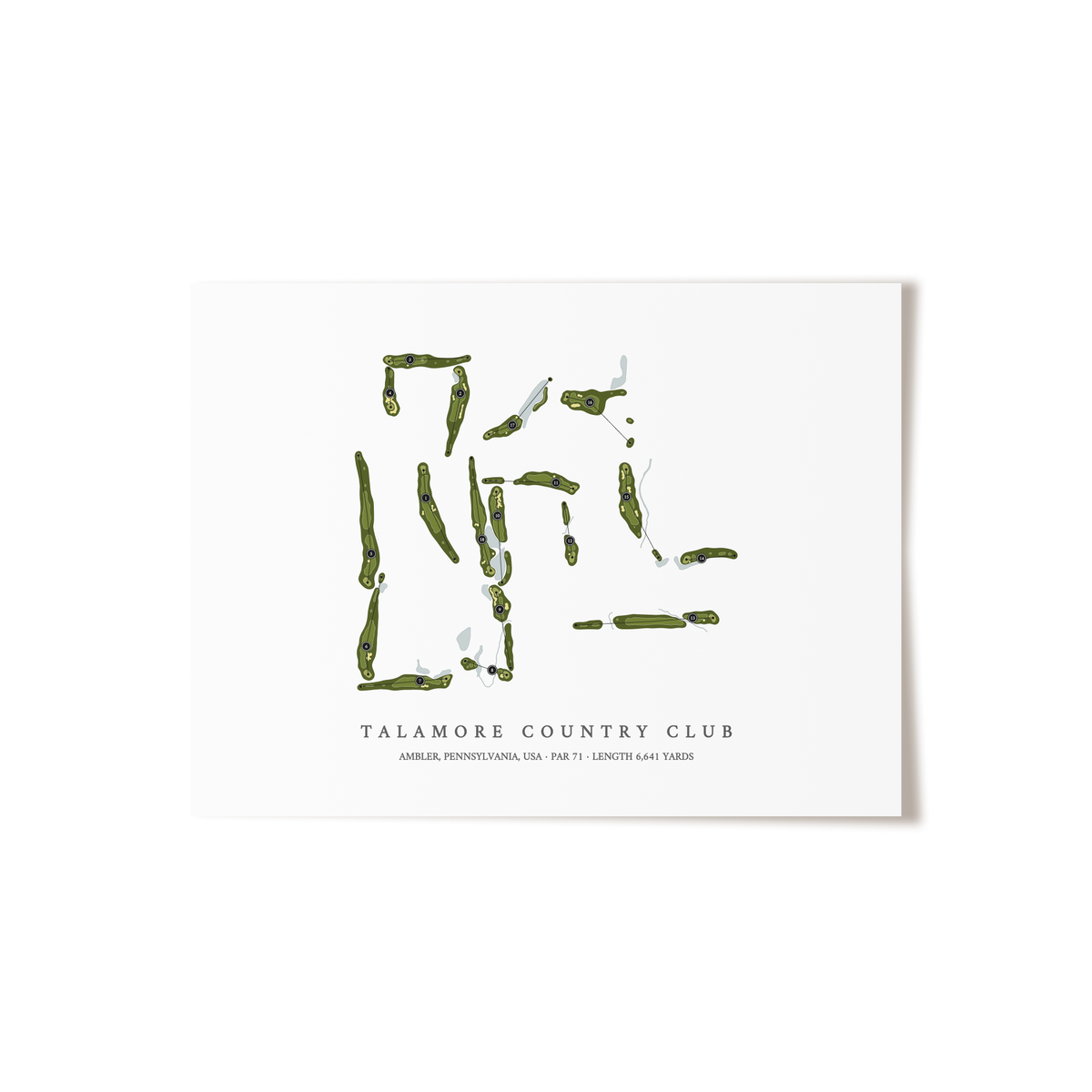 Talamore Country Club | Golf Course Map | Unframed 