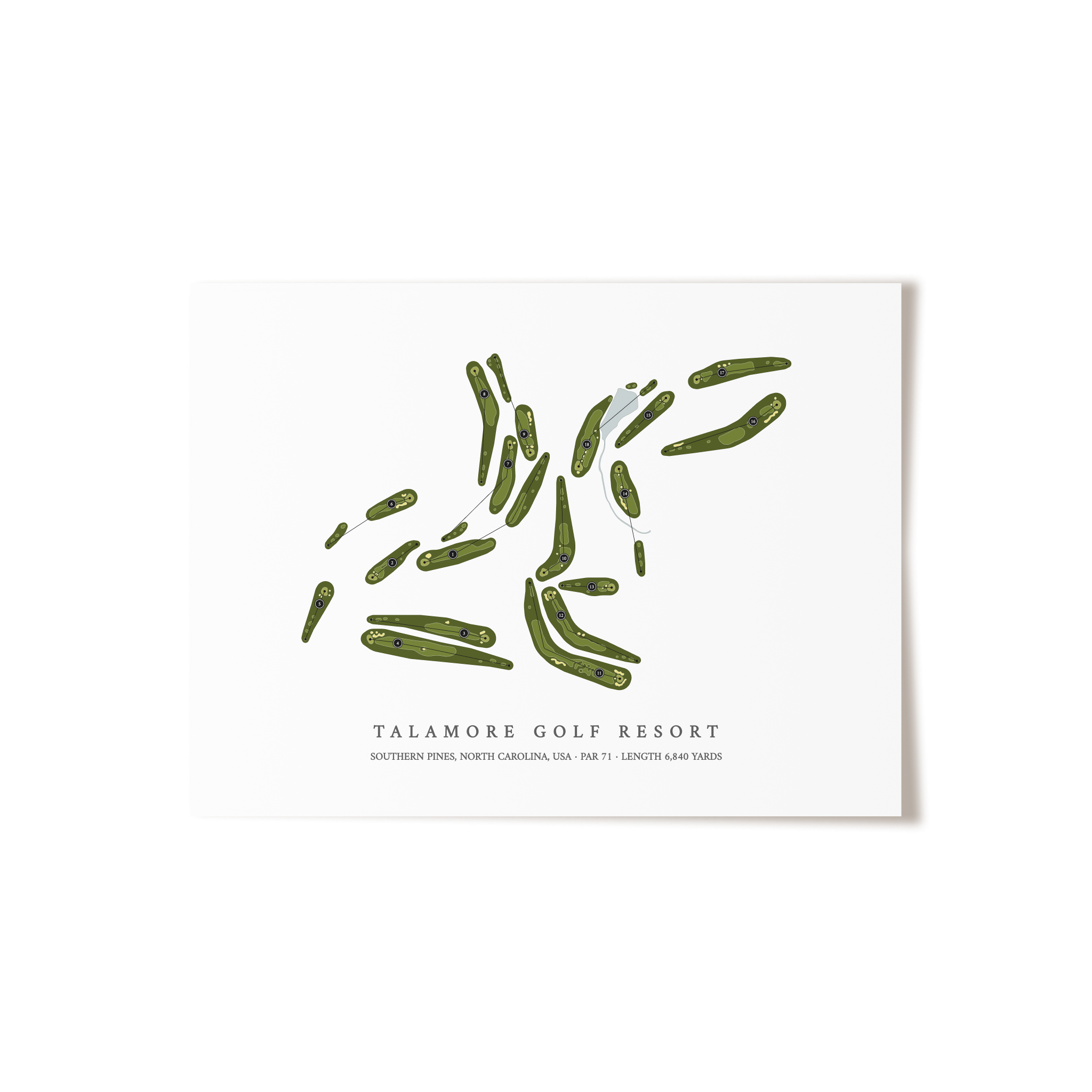 Talamore Golf Resort | Golf Course Map | Unframed 
