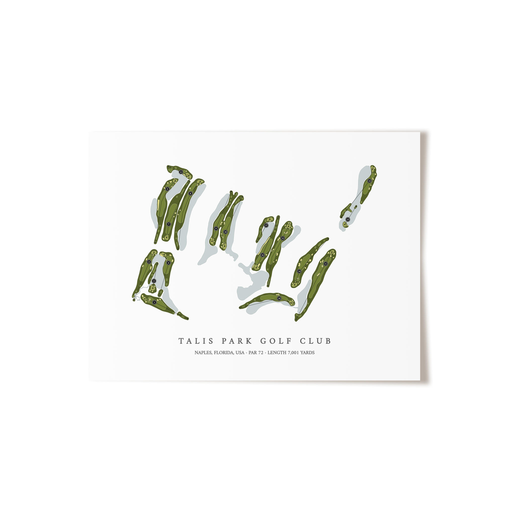 Talis Park Golf Club | Golf Course Map | Unframed 